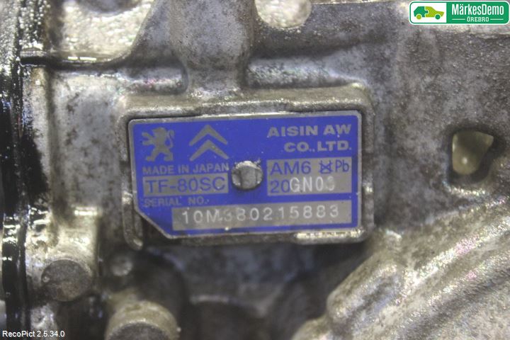 Peugeot 508 11-18 Gearkasse Automat