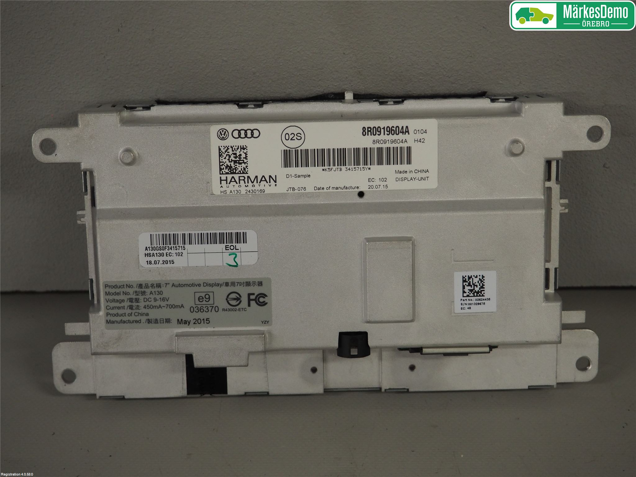 Audi A4 12-15 Multifunktionsdisplay