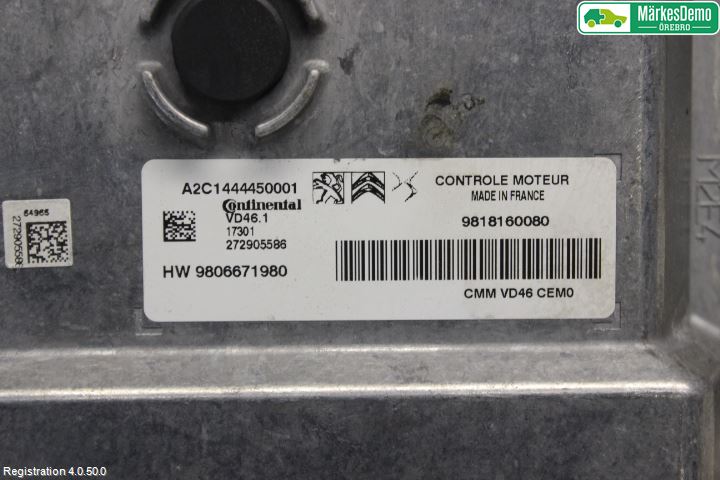 Peugeot 2008 13-20 Styreenhet Innsprøytning