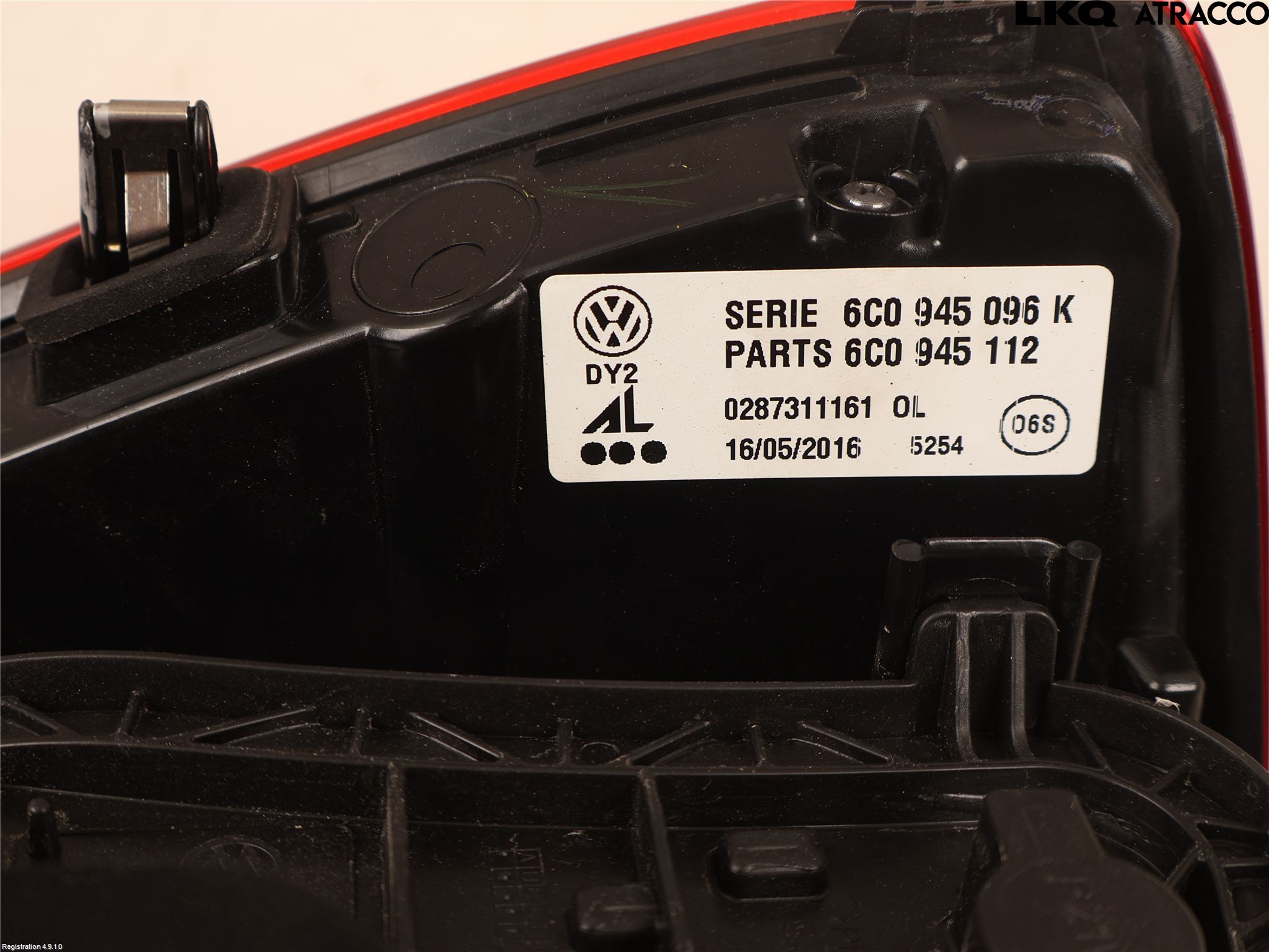 Volkswagen VW POLO 10-17 Baklykt Høyre