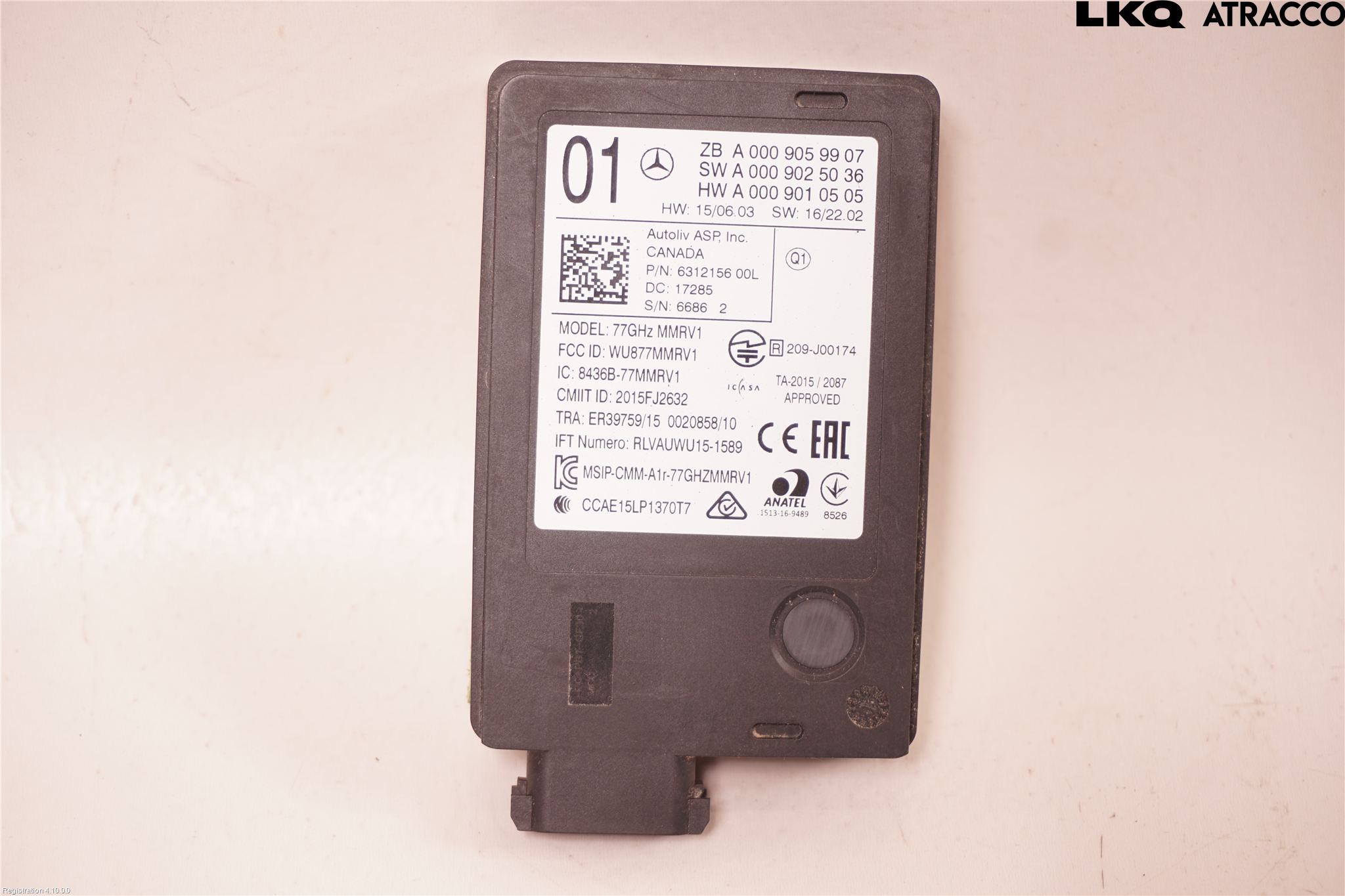 Mercedes-Benz MB E-KLASS (W213) 16-23 Sensor Kollisjonsbeskyttelse