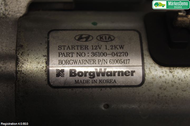 Kia STONIC 18->> Startmotor