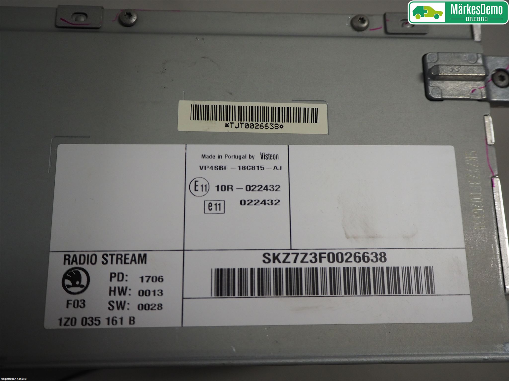 Skoda OCTAVIA (1Z) 05-13 Stereo Radio Med Cd