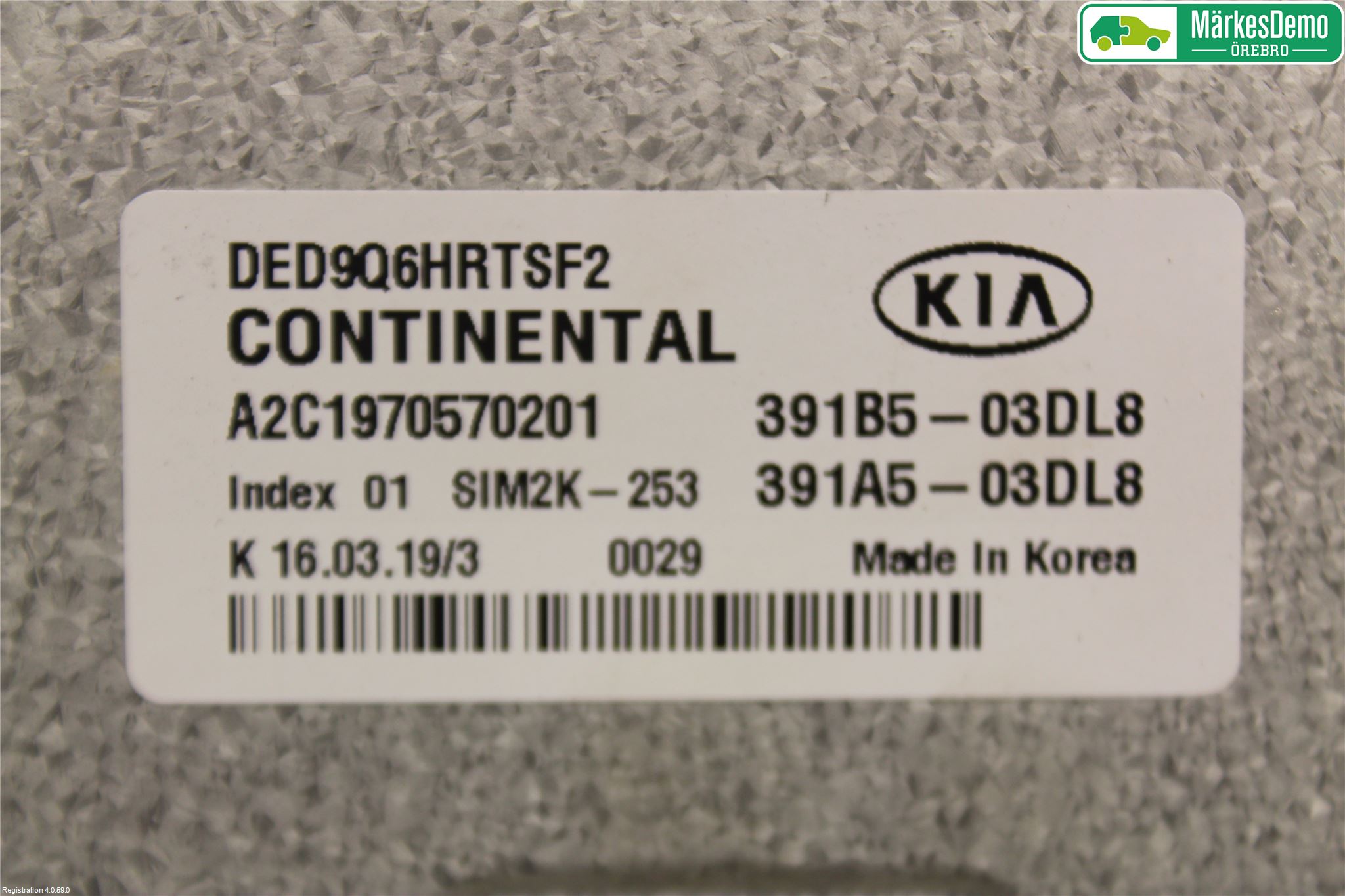 Kia NIRO (DE) 17-22 Styreenhet Innsprøytning