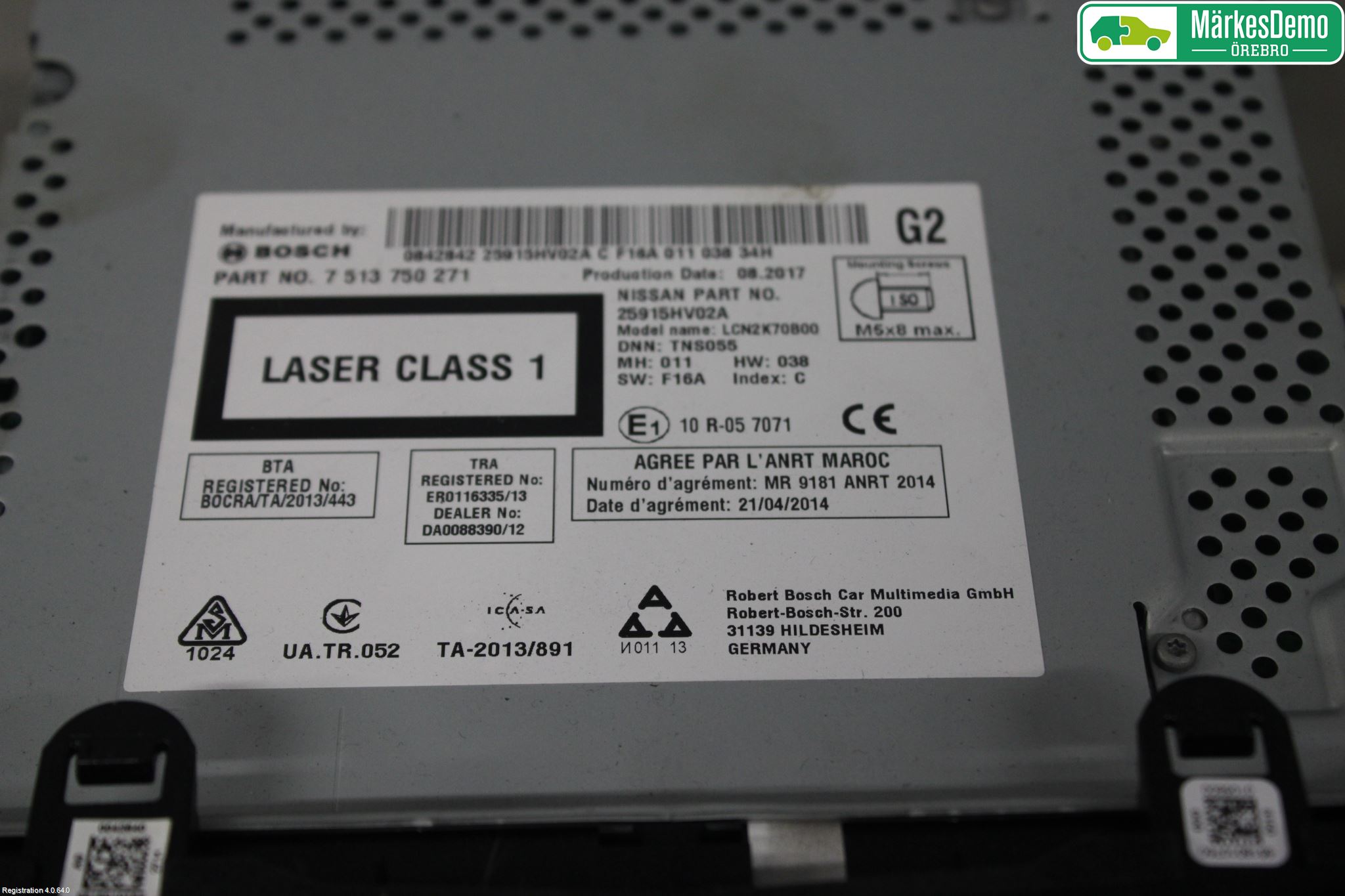 Nissan QASHQAI 17-21 Stereo Radio Med Cd