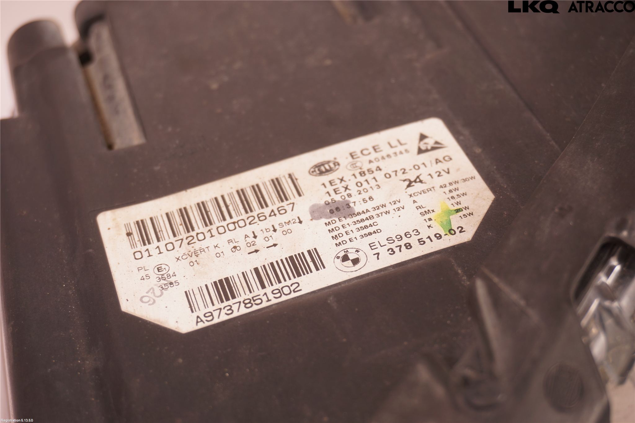 BMW 5 F10/F11/F18 09-17 Frontlykt Venstre