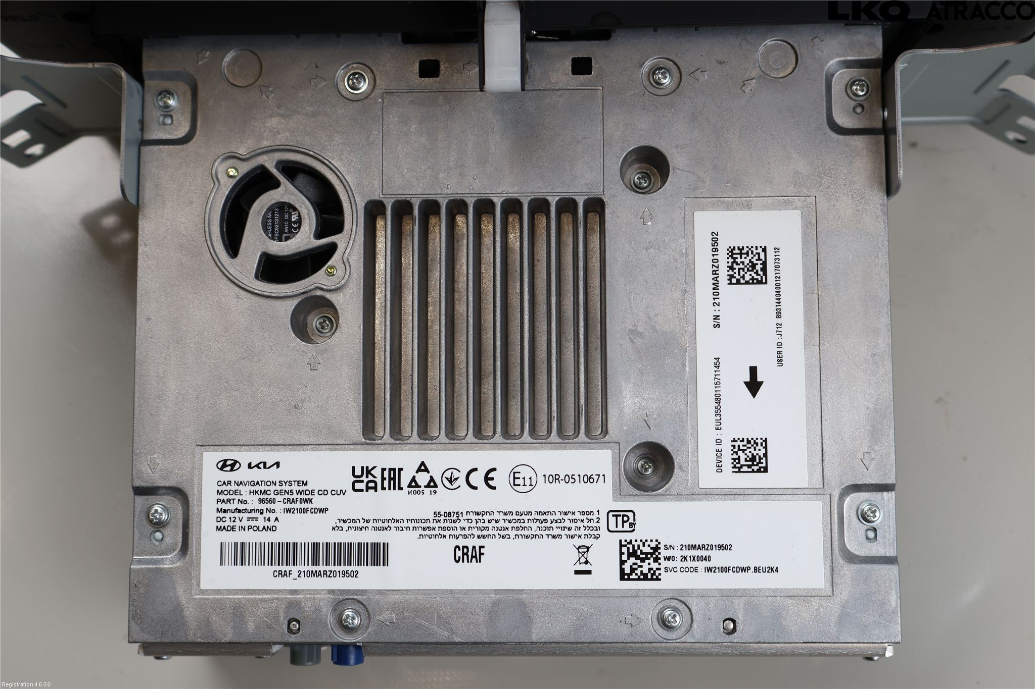 Kia XCEED 19- Stereo Radio Med Cd