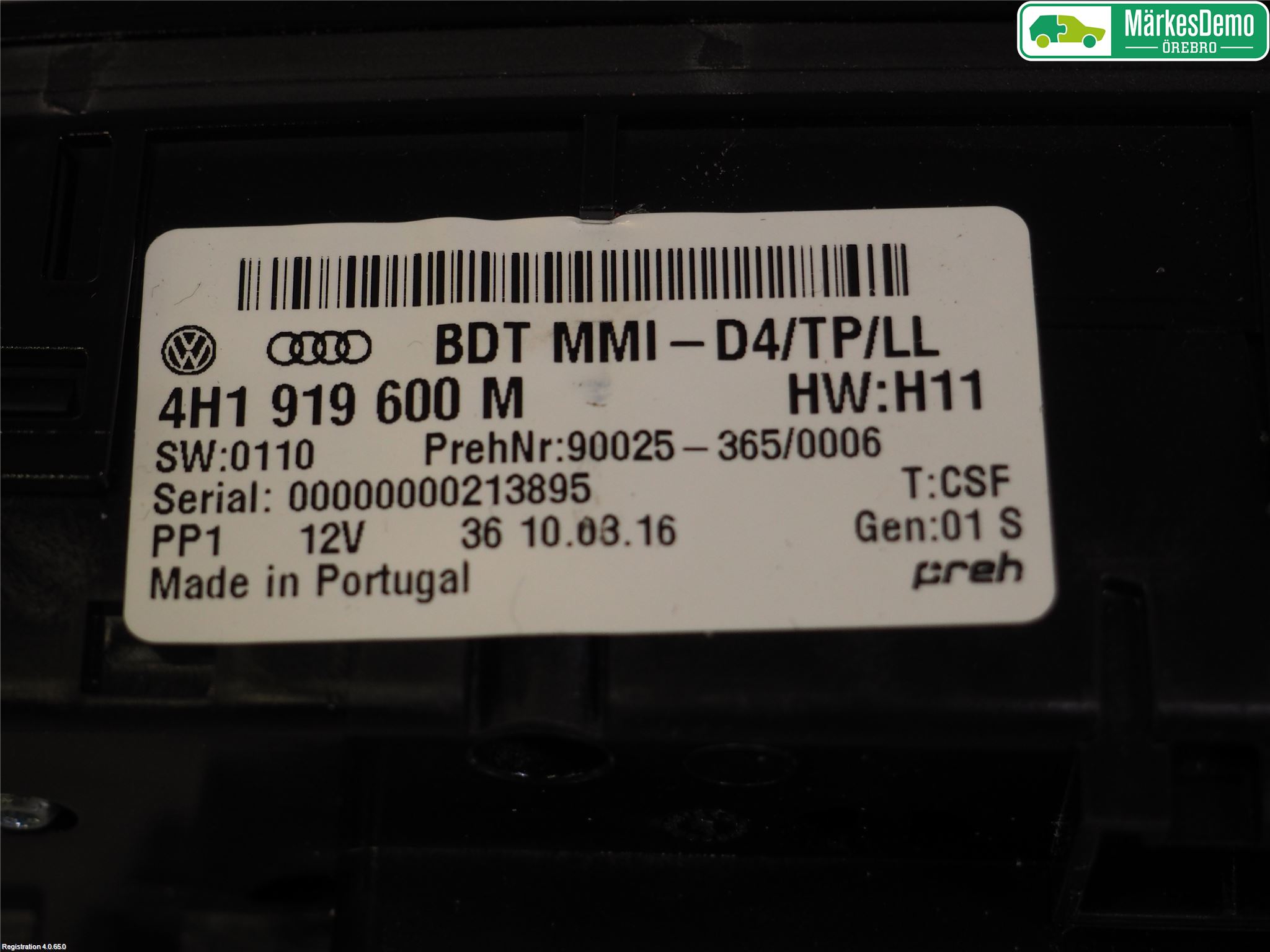 Audi A8/S8 4H 10-17 Stereo Radio Med Cd