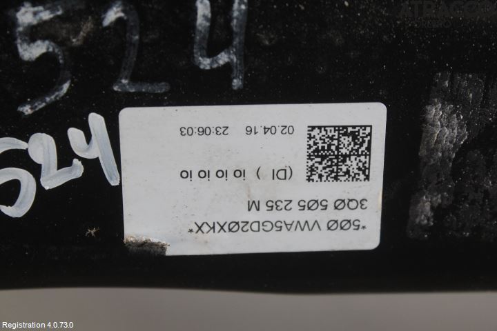 Volkswagen VW PASSAT 15-19 Bakaksel Feste Travers-Ramme
