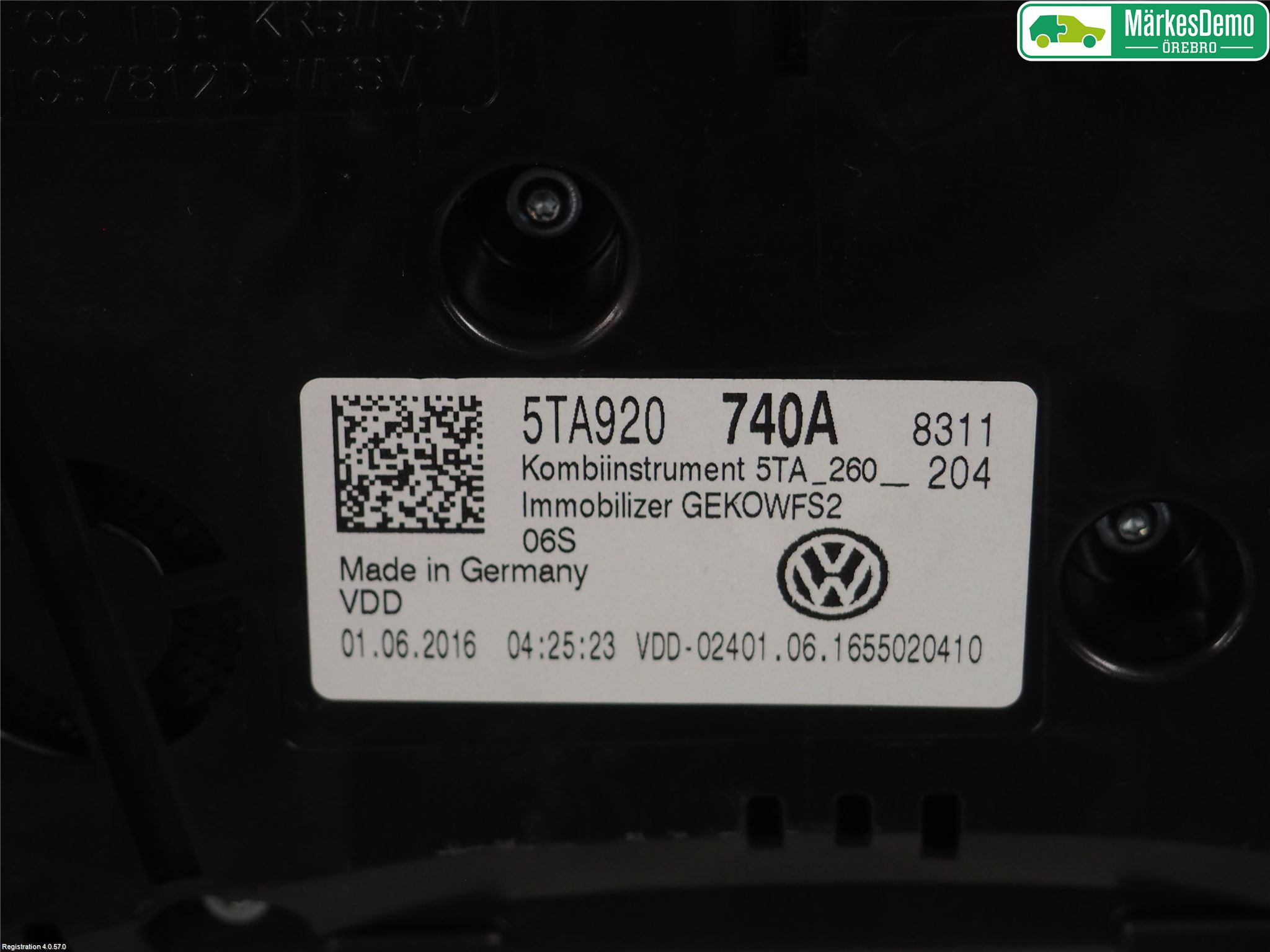 Volkswagen VW TOURAN 16- Instr Kombinert