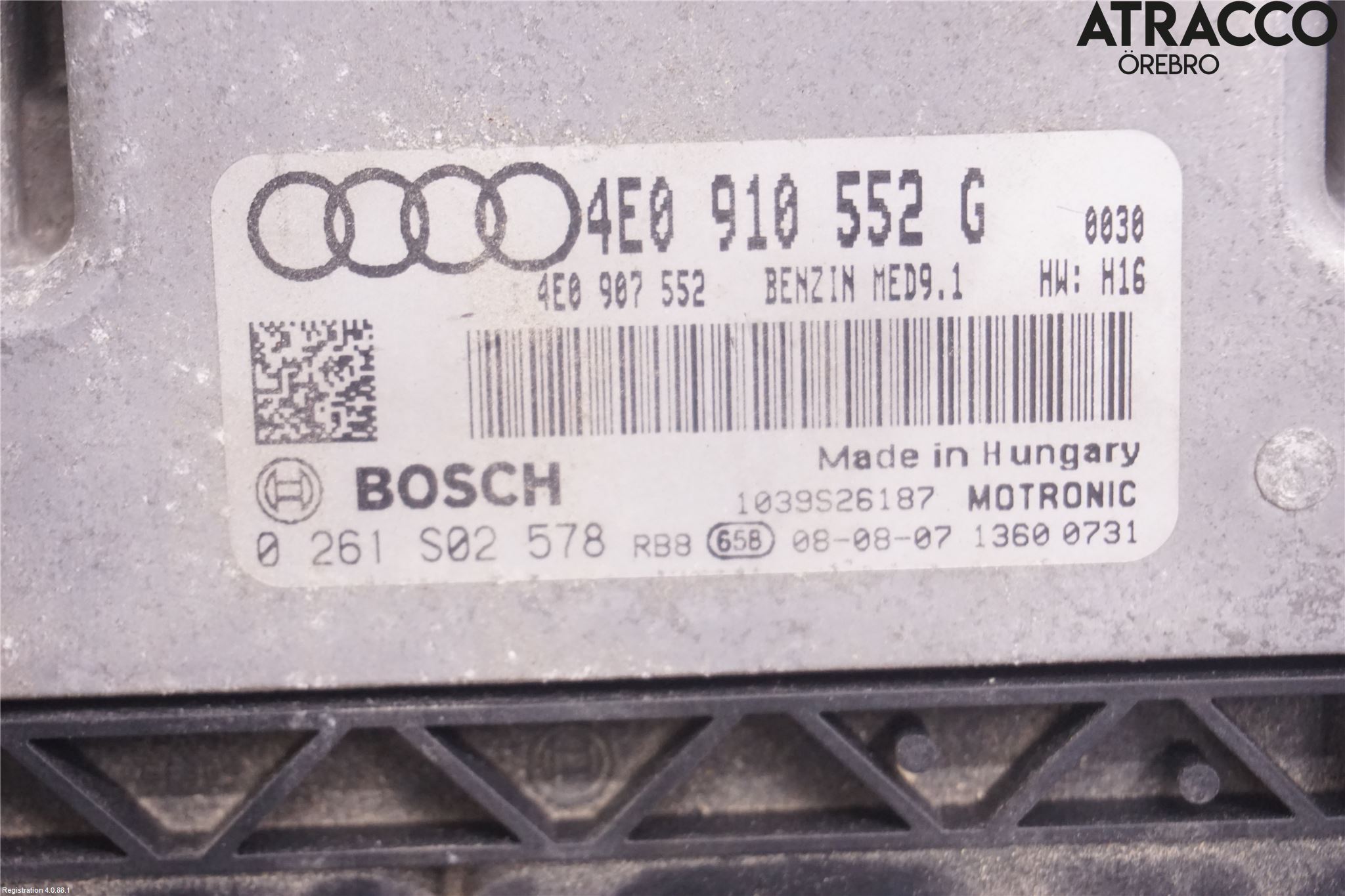 Audi A8/S8 4E  02-09 Styreenhet Innsprøytning