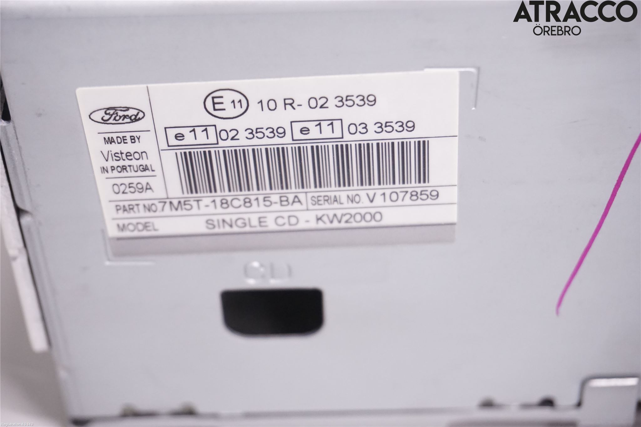 Ford MONDEO 07-15 Stereo Radio Med Cd