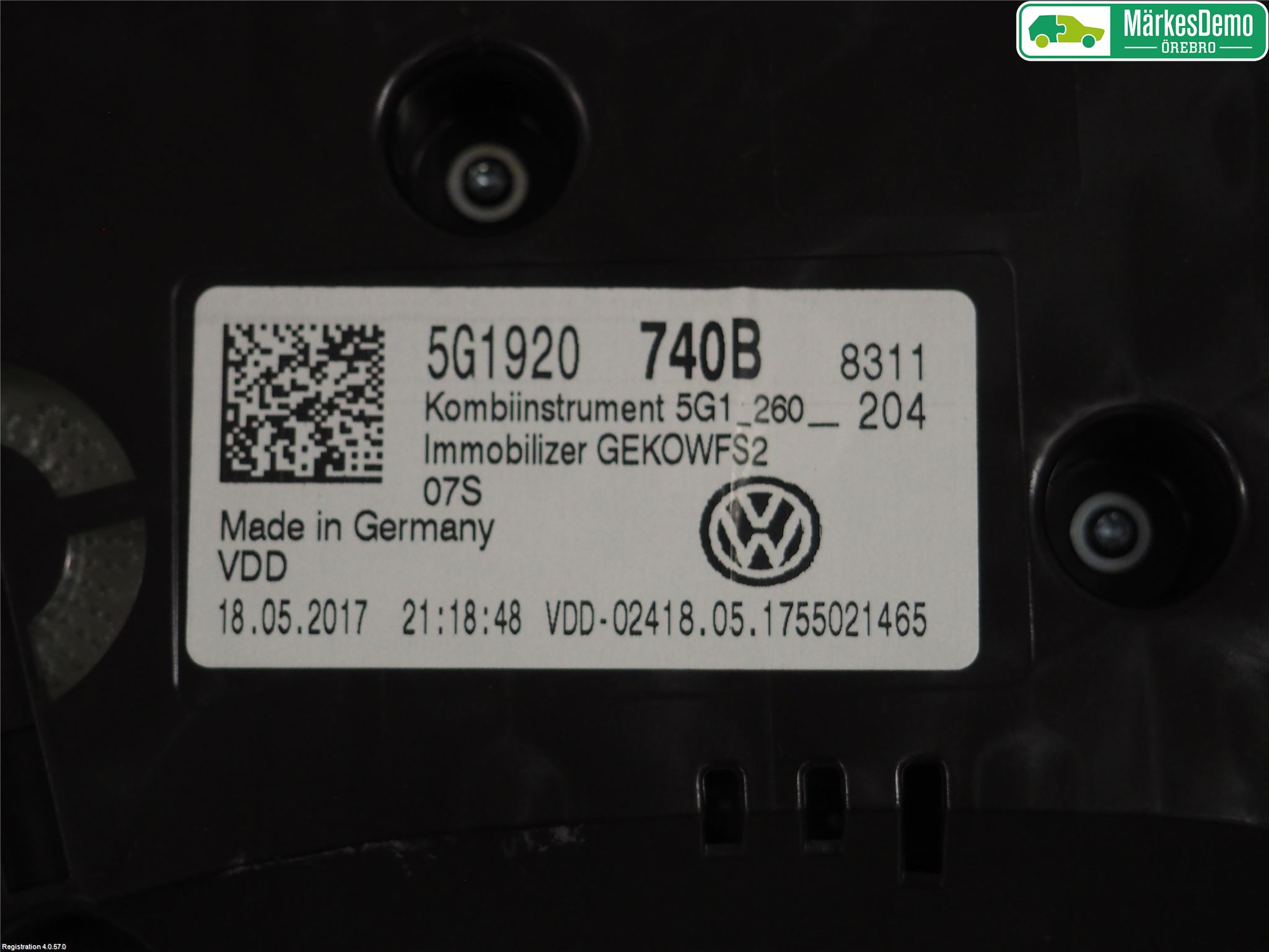 Volkswagen VW GOLF / E-GOLF VII 13-20 Instr Kombinert