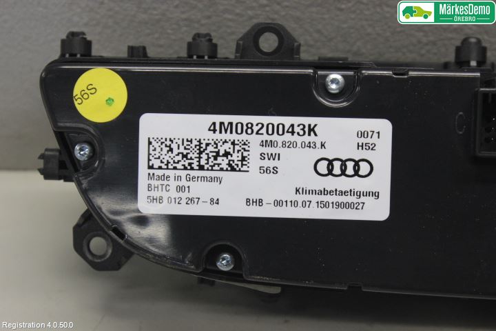 Audi Q7/SQ7 Varme Ac Betjening-Display