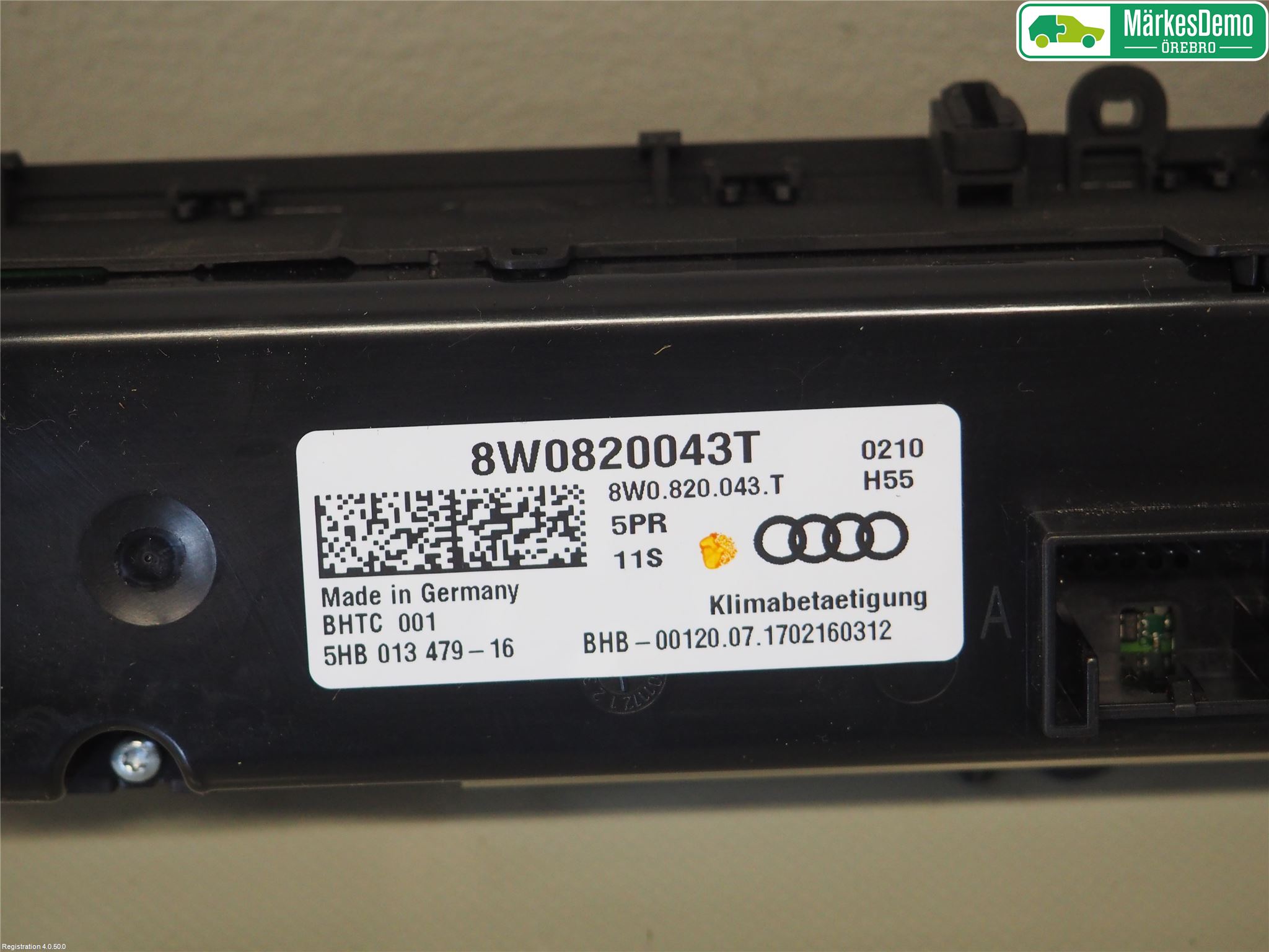 Audi A4/S4 B9 16-19 Varme Ac Betjening-Display