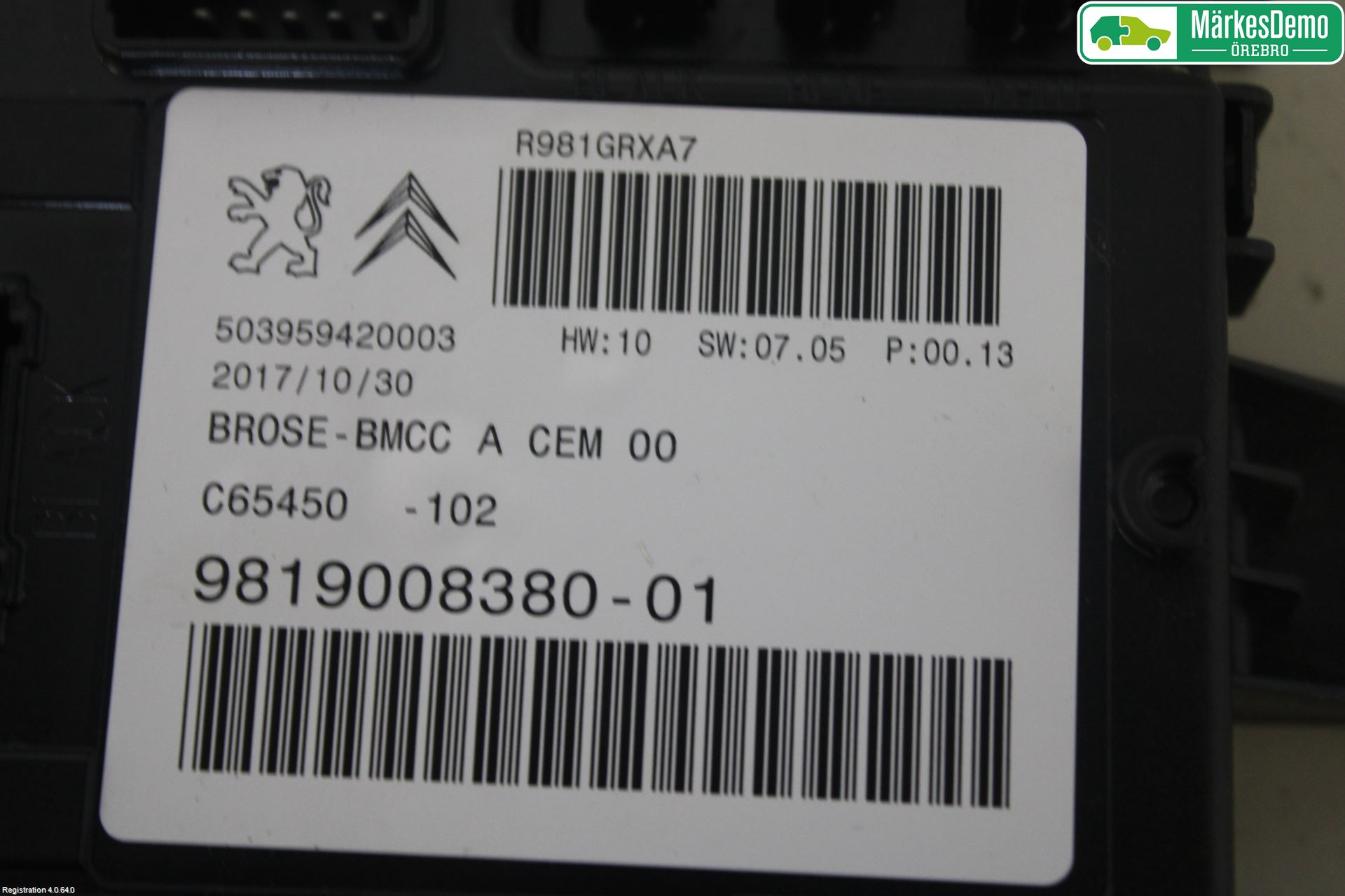 Peugeot 5008 17-24 Styreenhet Bakluke