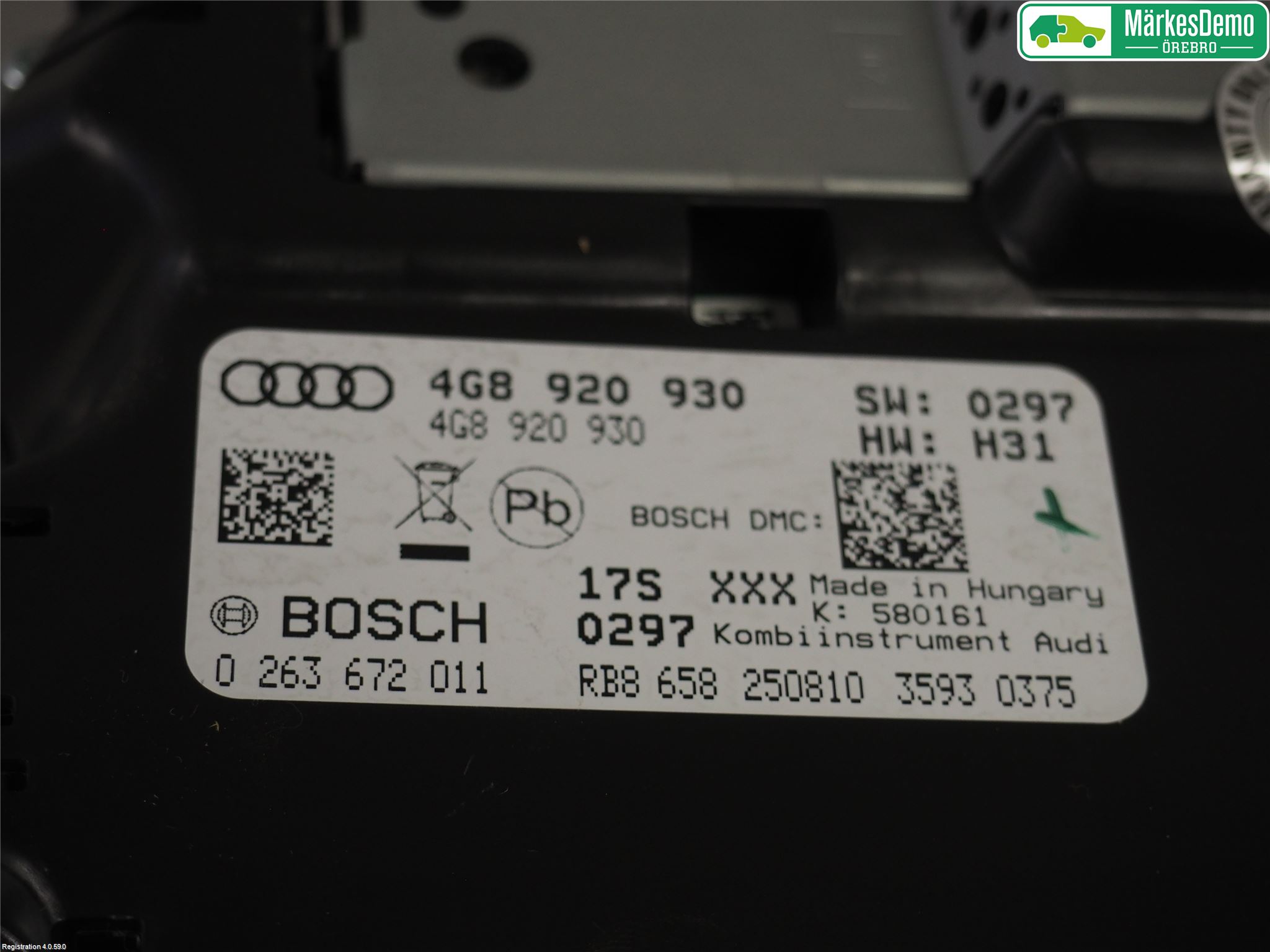 Audi A7/S7 4G 11-17 Instr Kombinert