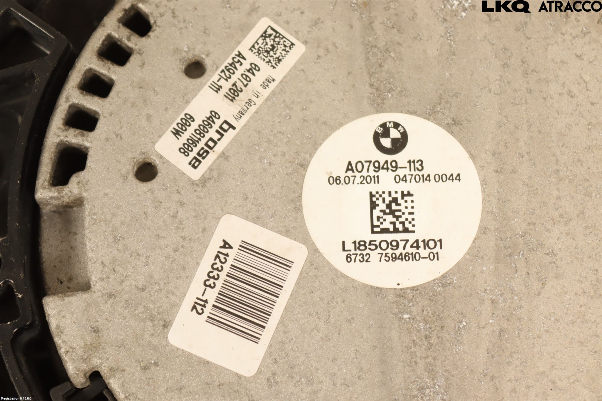 BMW 5 F10/F11/F18 09-17 Kjølevifte Elektrisk