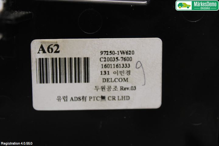 Kia RIO 12-16 Varme Ac Betjening-Display