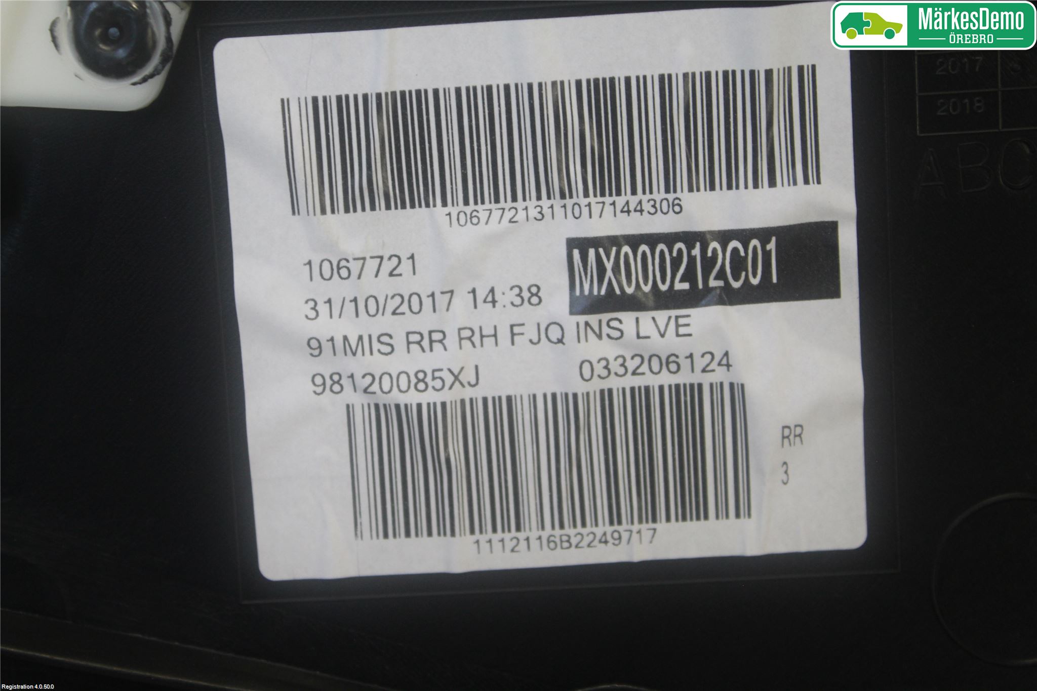 Peugeot 2008 13-20 Innr Dørtrekk Høyre