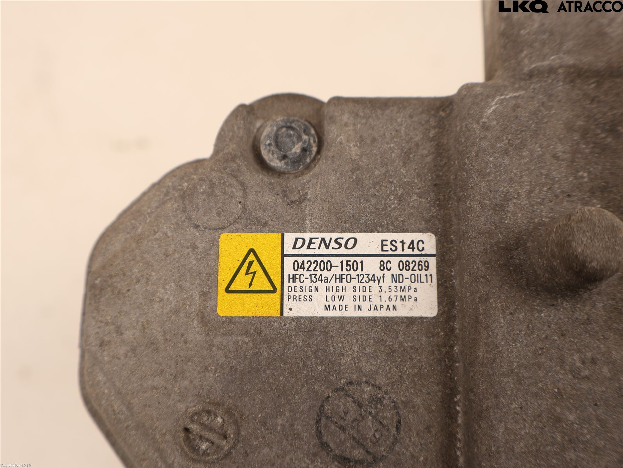 Toyota YARIS XP130 15-20 Varme Ac Kompressor