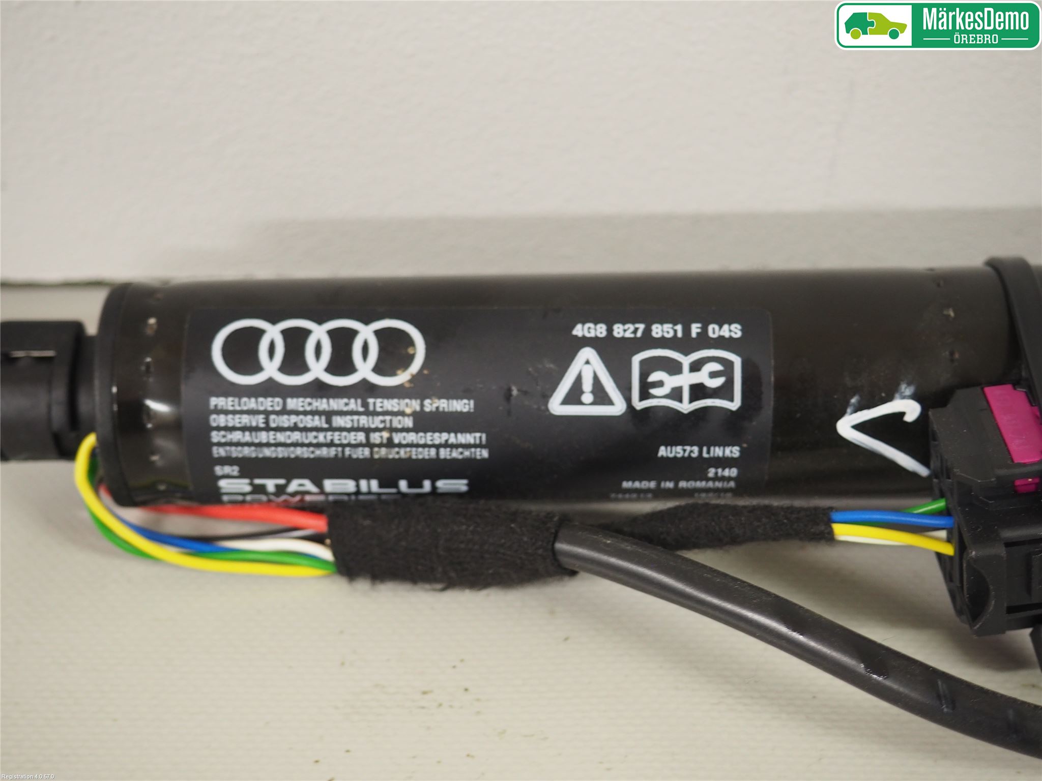 Audi A7/S7 4G 11-17 Bakluke Demper-Gassfjær