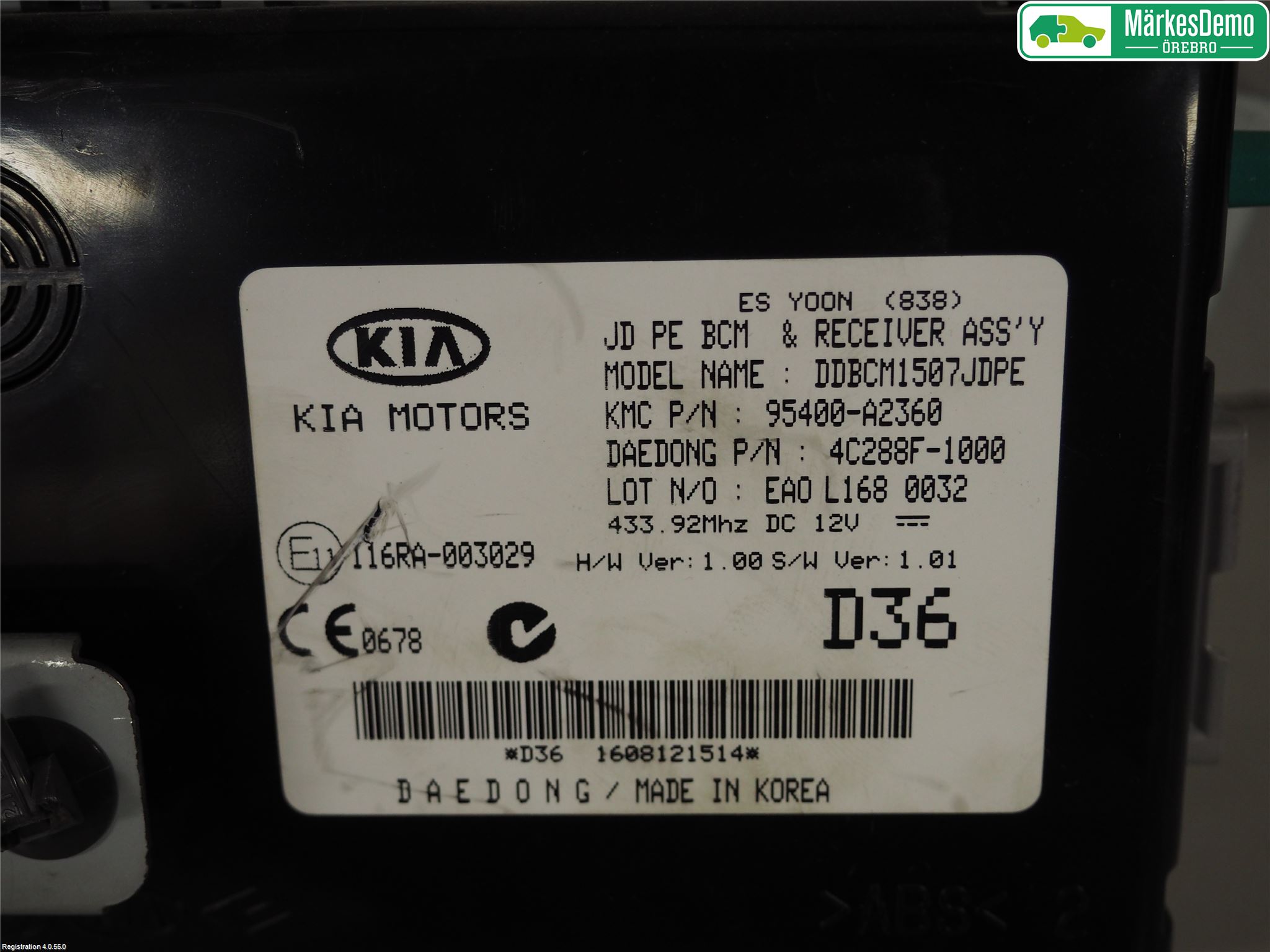 Kia CEED 12-18 Styreenhet Øvrig