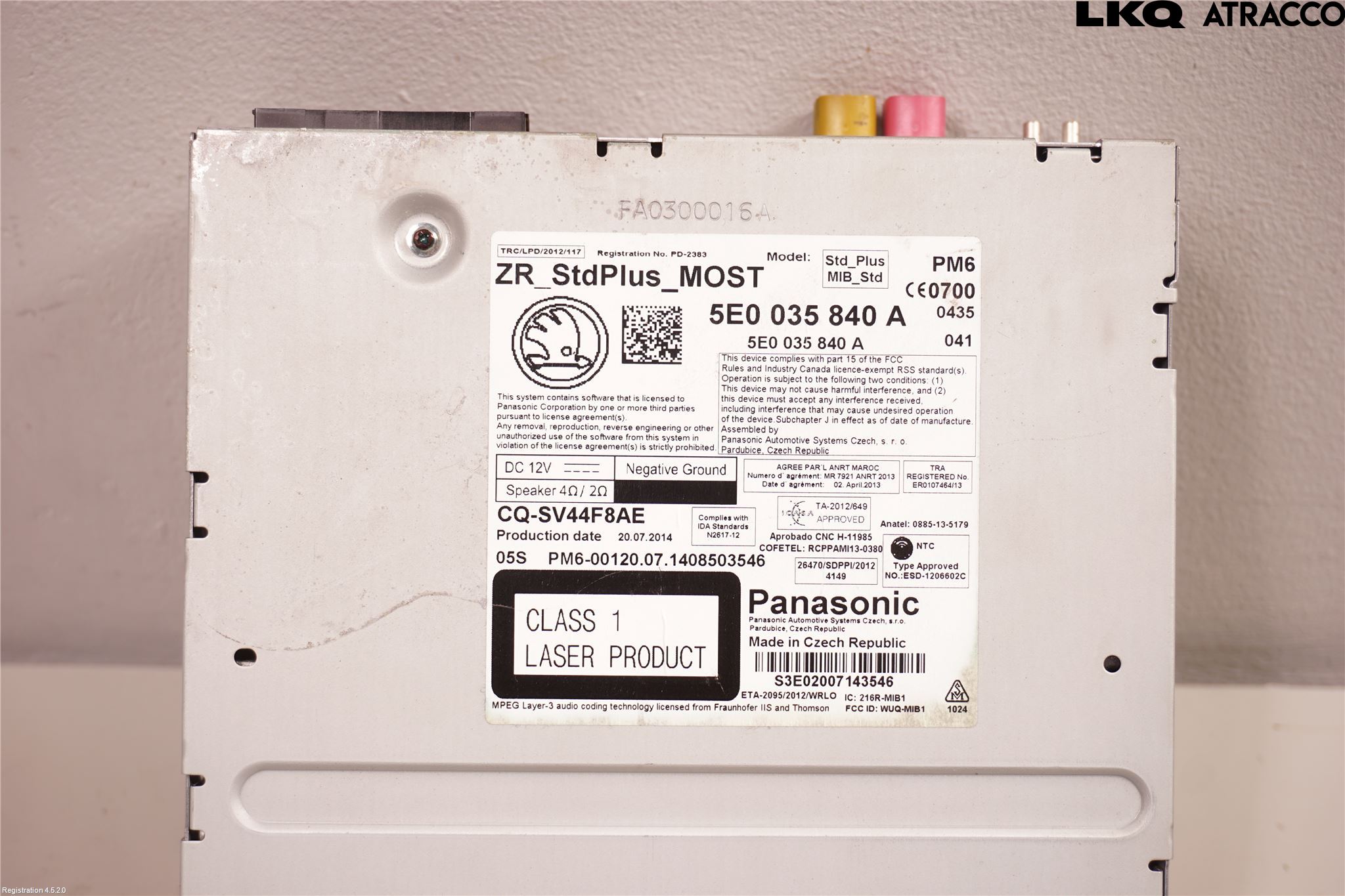 Skoda OCTAVIA (5E) 13-20 Stereo Radio