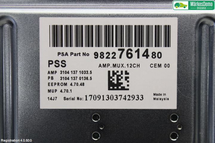 Peugeot 5008 17-24 Stereo Forsterker