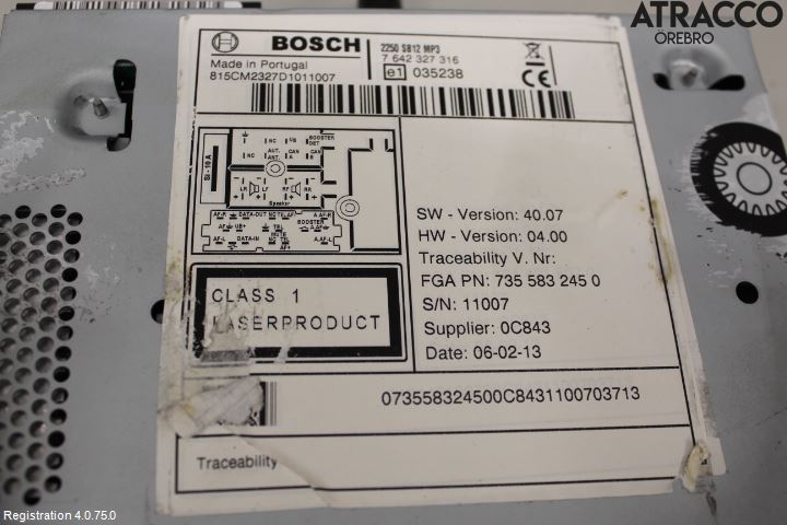 Peugeot BIPPER Stereo Radio