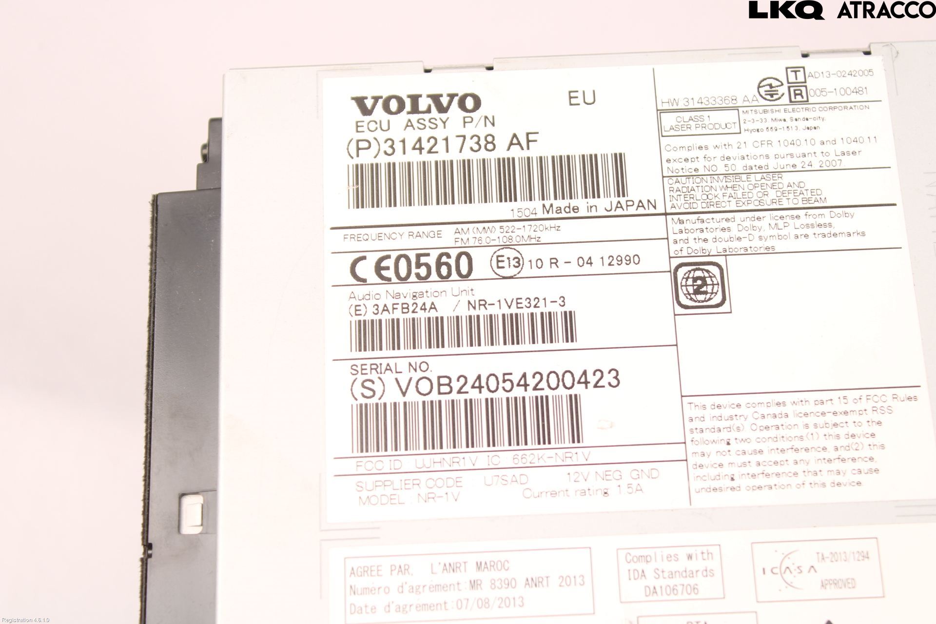 Volvo V70 14-16 Styrenhet Multimedia