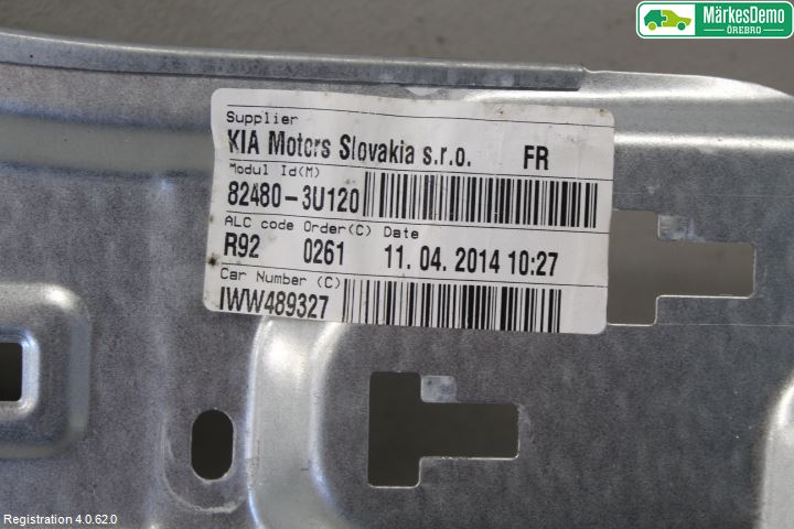 Kia SPORTAGE (SL) 11-15 Vindusheis El Komp