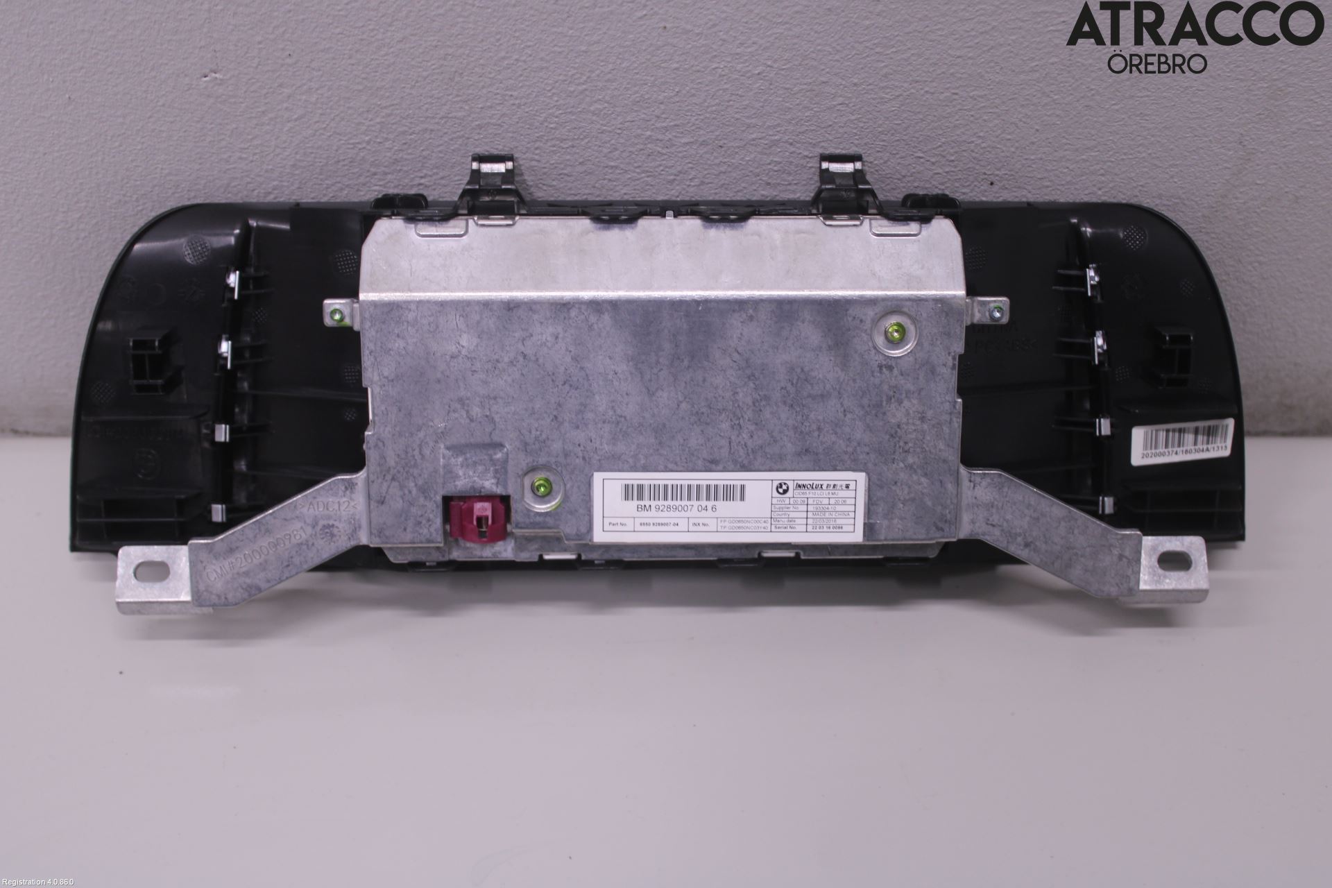 BMW 5 F10/F11/F18 09-17 Instr Skjerm Dvd-Gps-Ac-Tlf