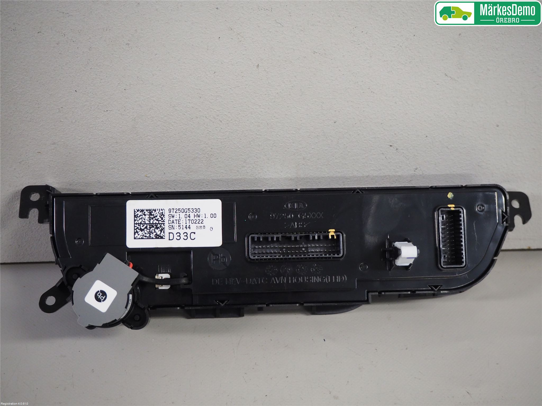 Kia NIRO (DE) 17-22 Varme Ac Betjening-Display