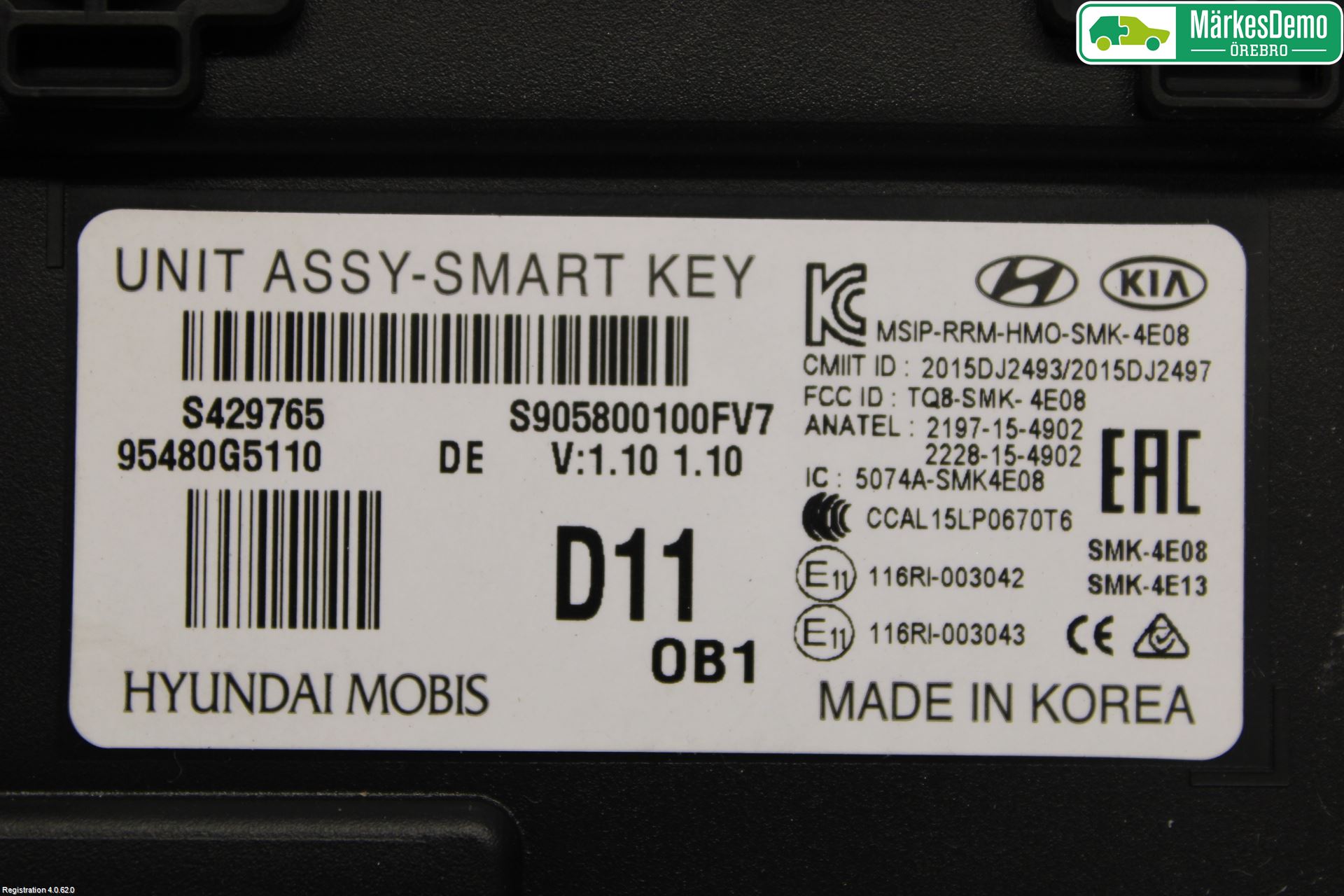 Kia NIRO (DE) 17-22 Styreenhet Øvrig