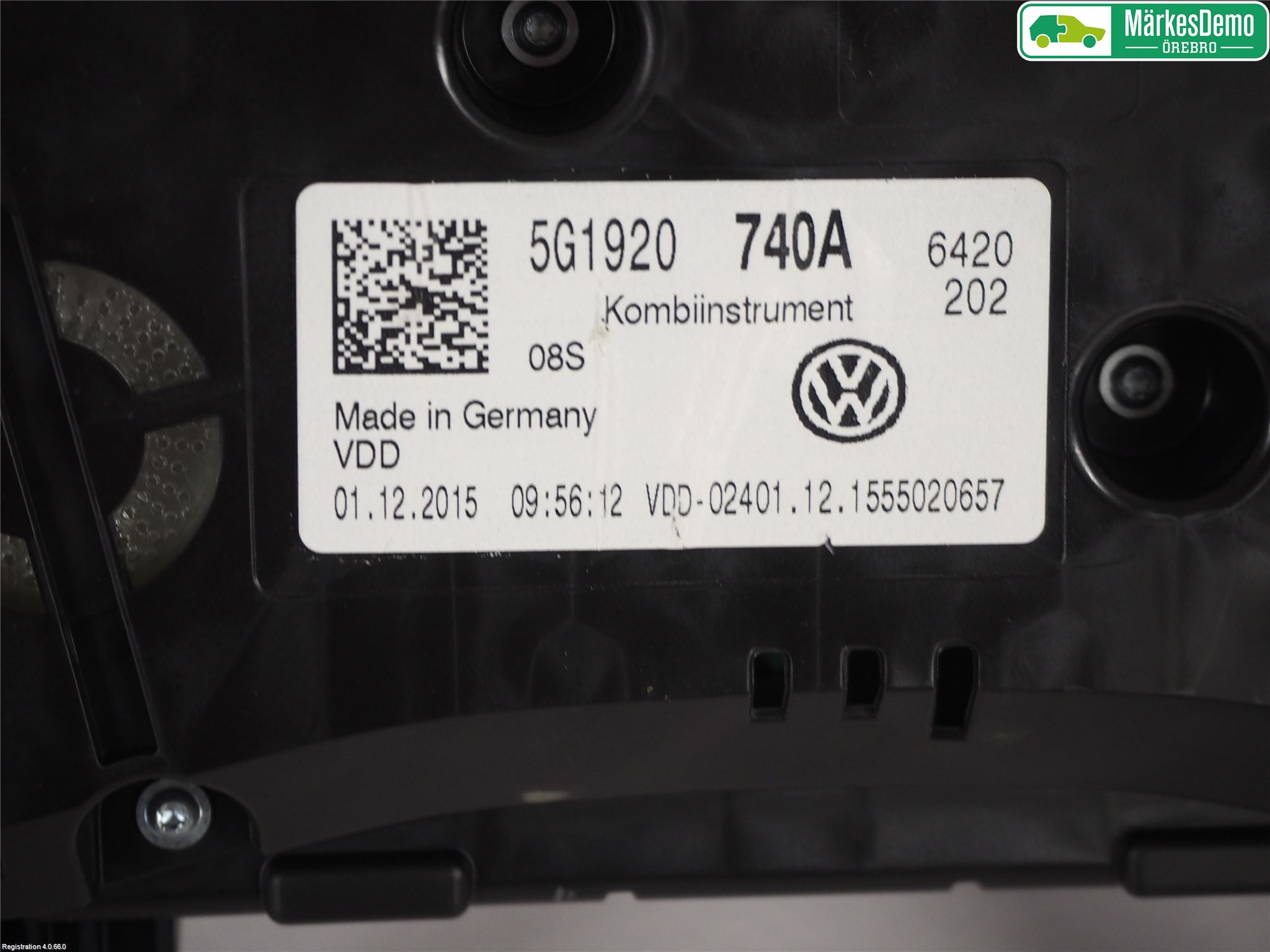 Volkswagen VW GOLF / E-GOLF VII 13-20 Instr Kombinert