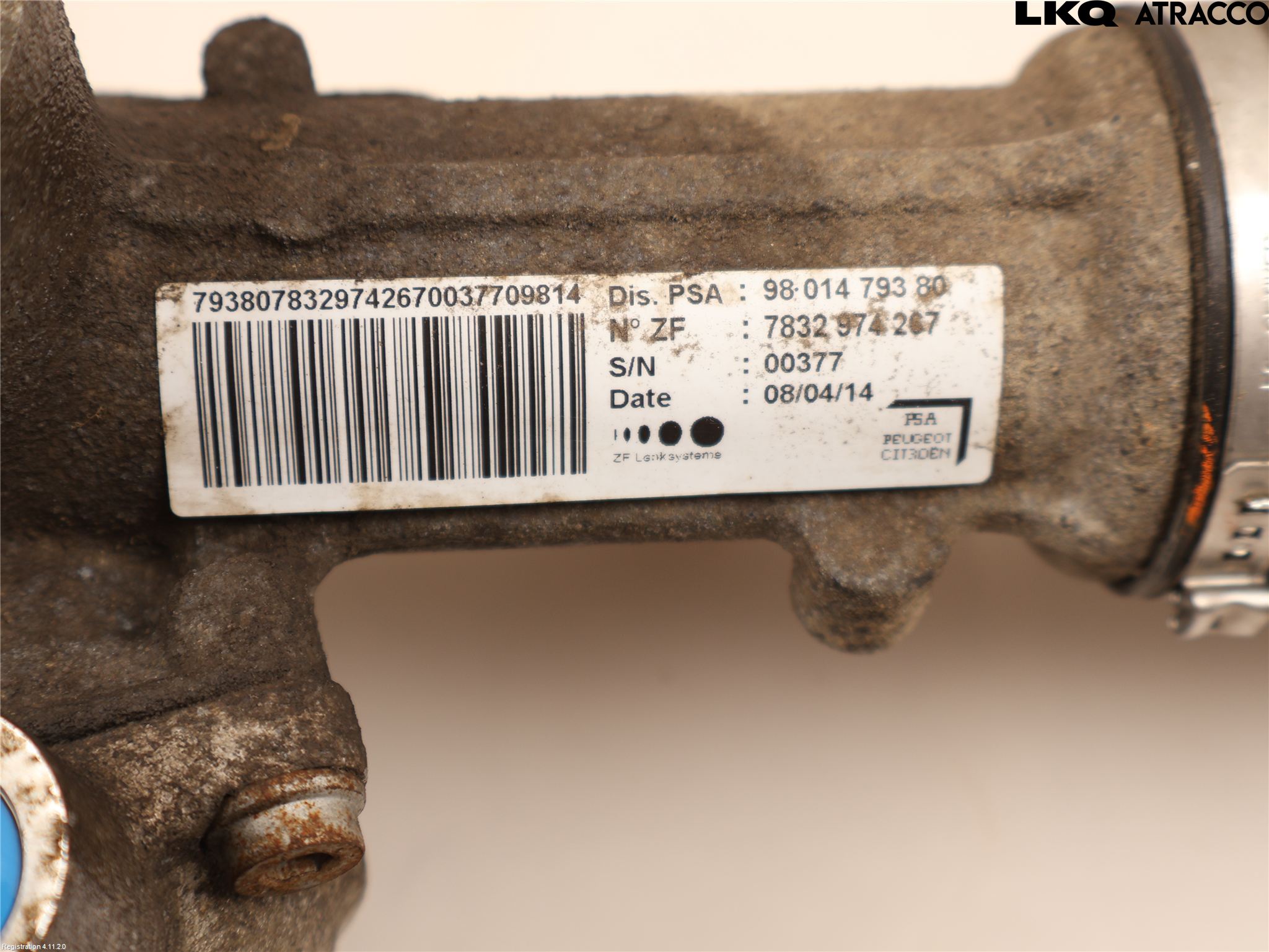 Peugeot 508 11-18 Servo Snekke - Tannstang