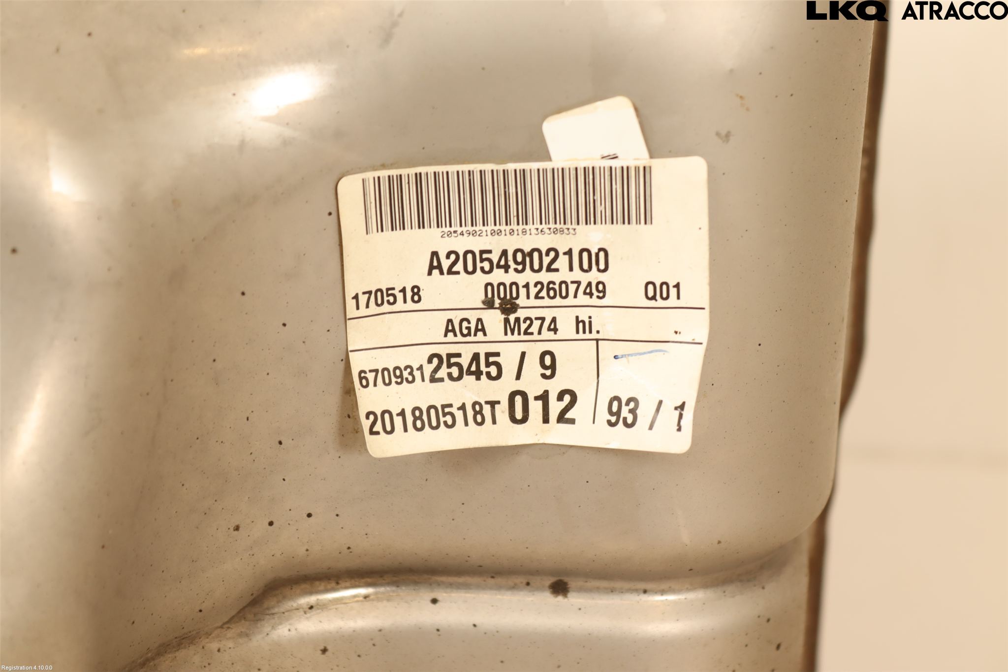 Mercedes-Benz MB C-KLASS (W205) 14-21 Eksos Bakre Potte