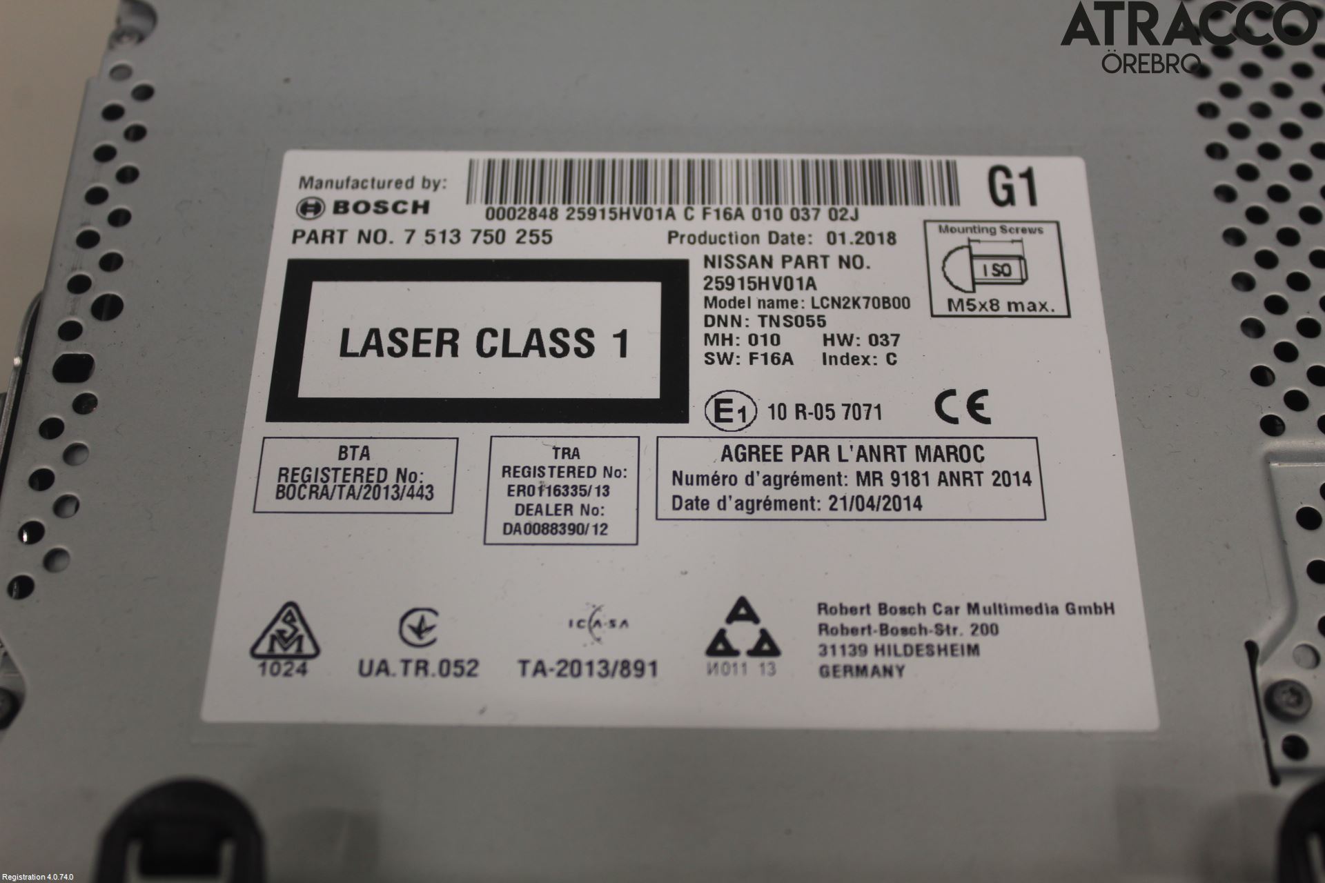 Nissan QASHQAI 17-21 Stereo Radio Med Cd