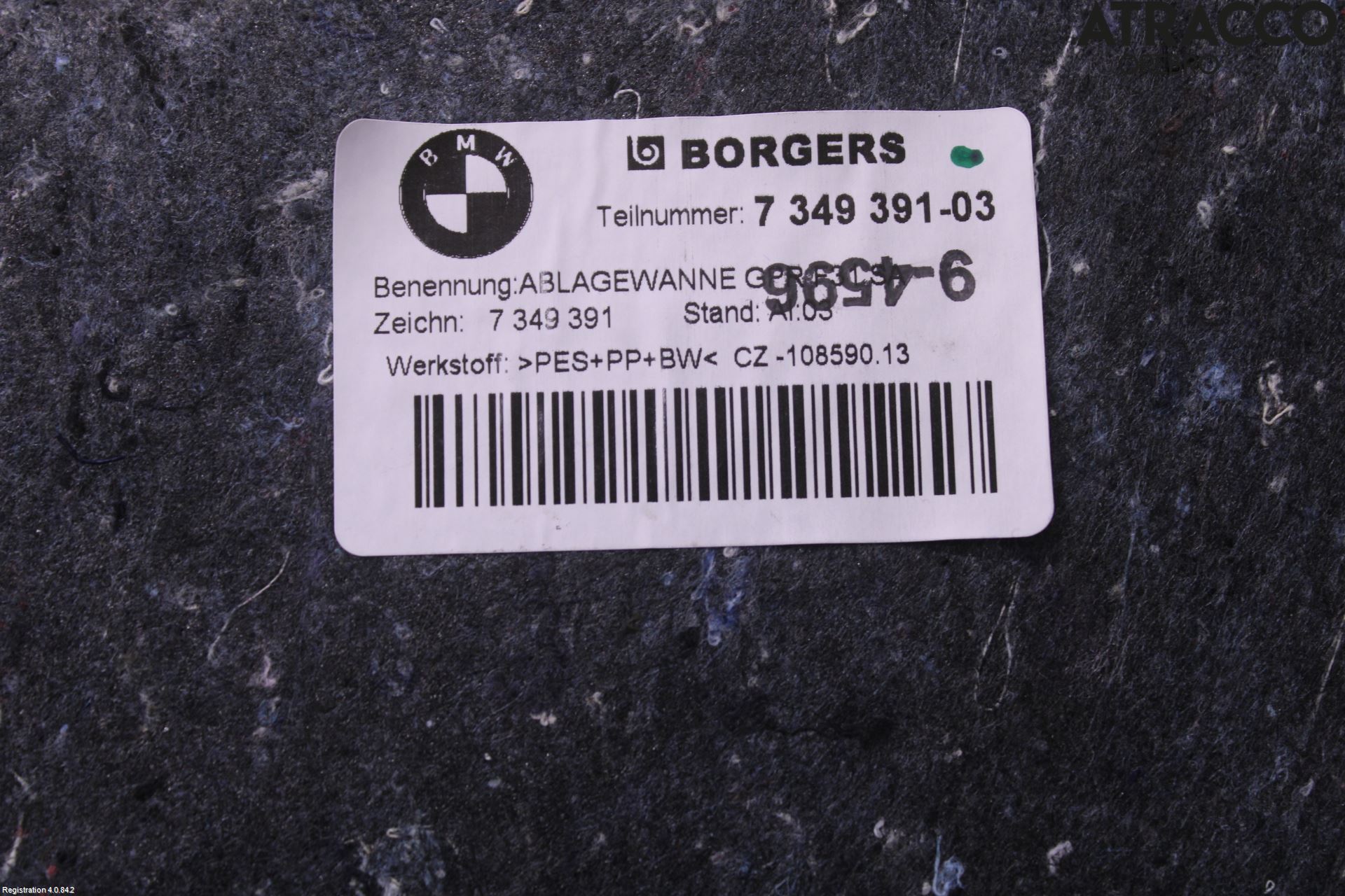 BMW 3 F30/F31/F80 12-19 Innr Bagasjeromkledsel