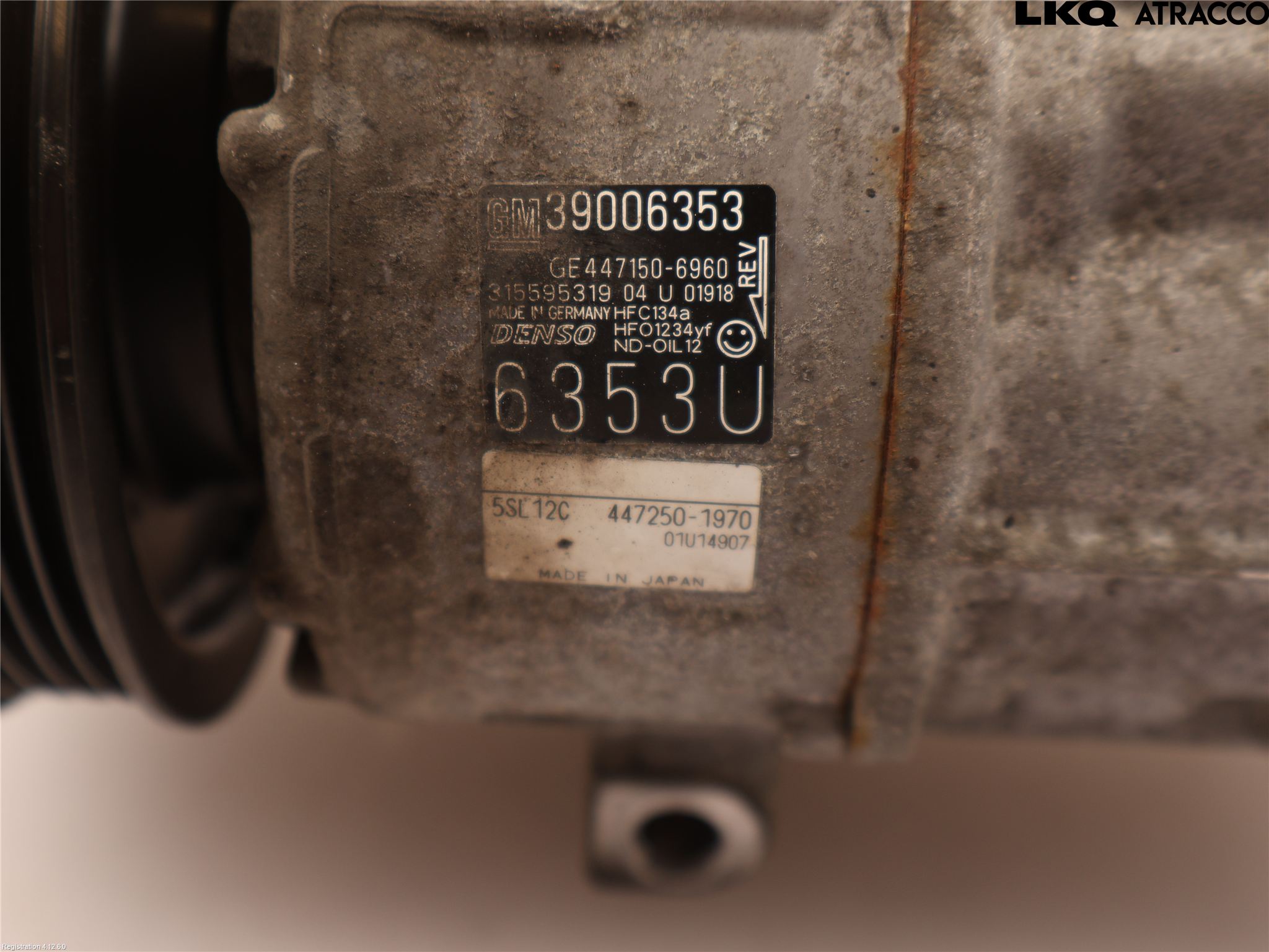 Opel CORSA E 15-19 Varme Ac Kompressor
