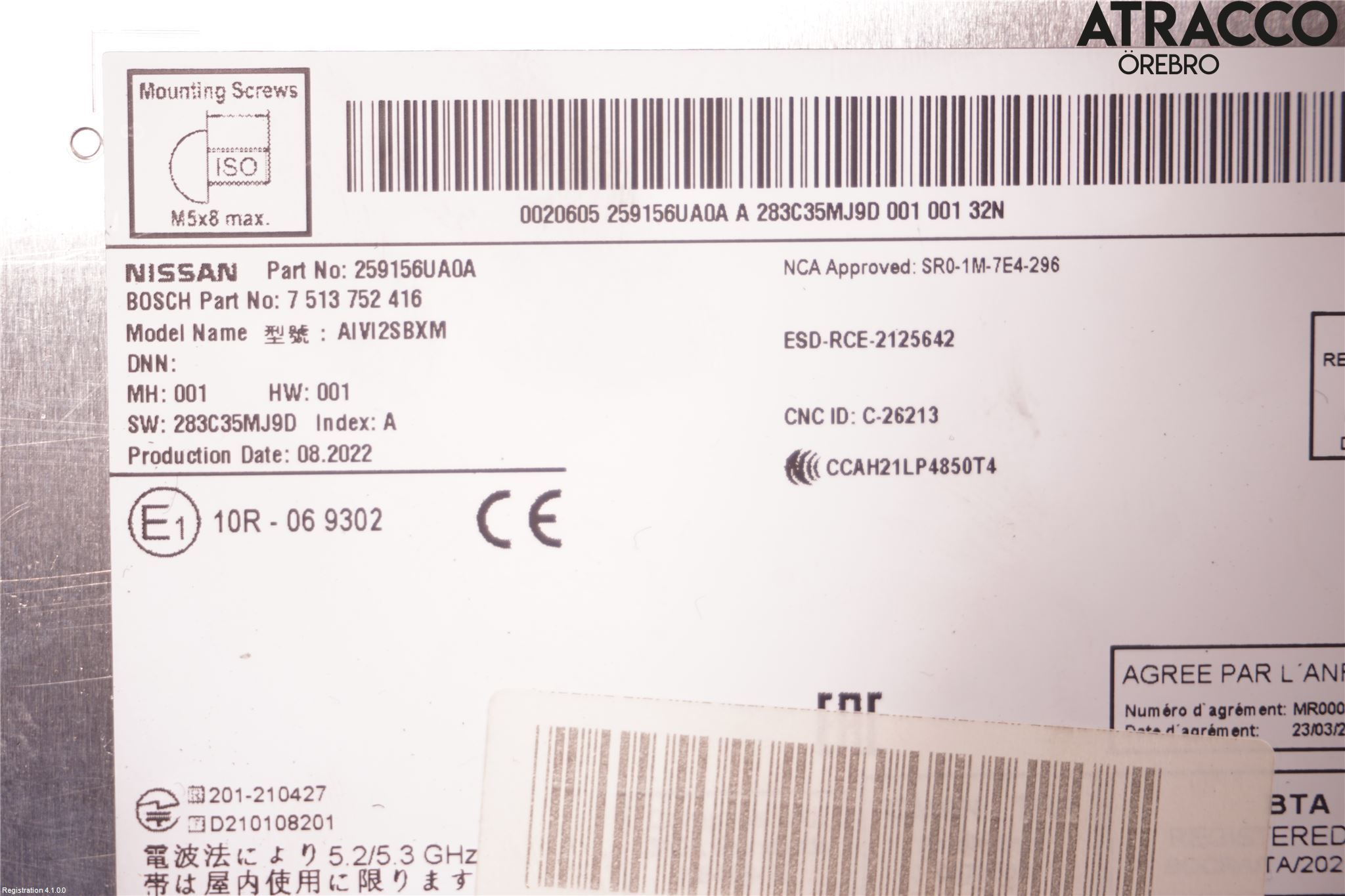 Nissan QASHQAI 21- Stereo Radio