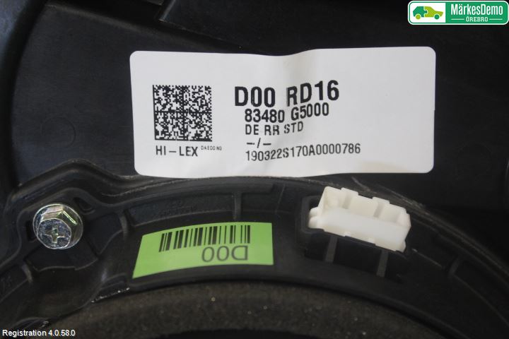Kia NIRO (DE) 17-22 Vindusheis