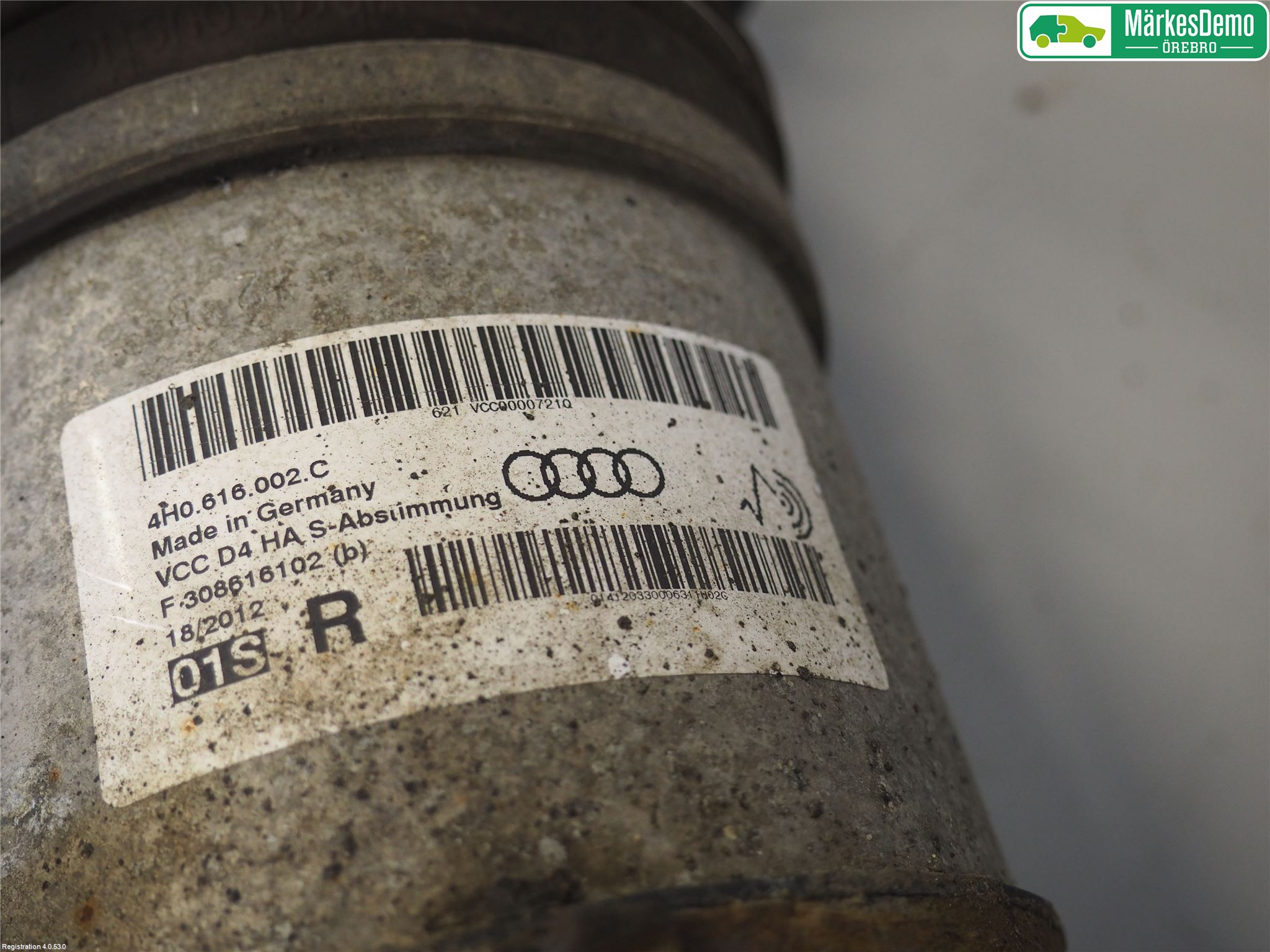 Audi A8/S8 4H 10-17 Fjærbein Bak Høyre