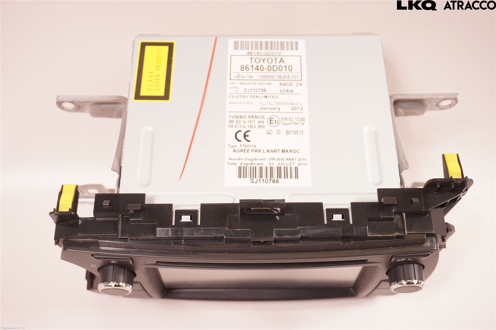 Toyota YARIS XP130 12-14 Stereo Radio Med Cd