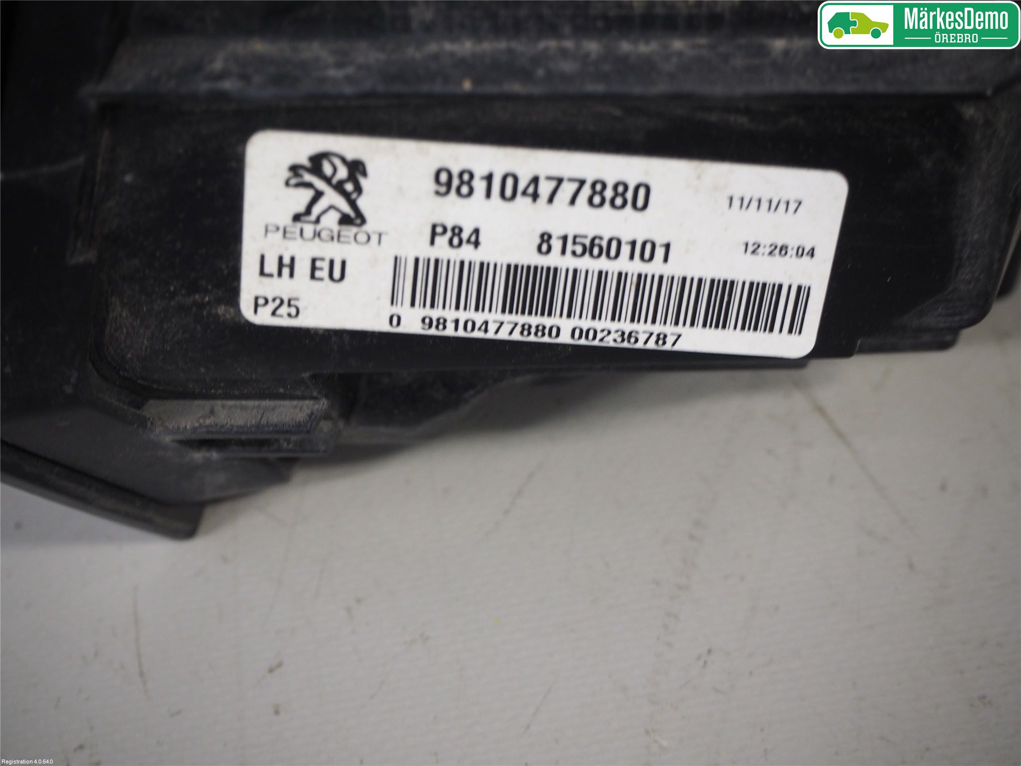 Peugeot 3008 17-24 Baklykt Venstre  På Luke(Indre