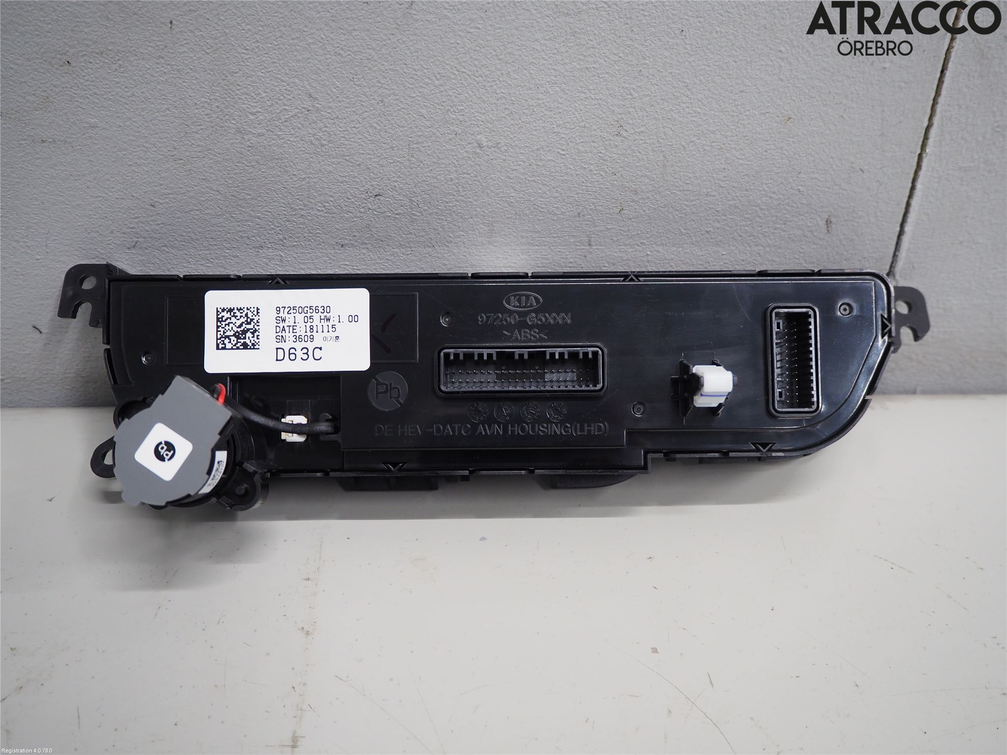 Kia NIRO (DE) 17-22 Varme Ac Betjening-Display