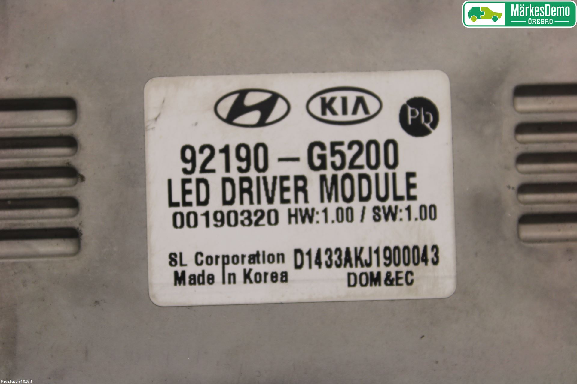 Kia NIRO (DE) 17-22 Styreenhet Xenon