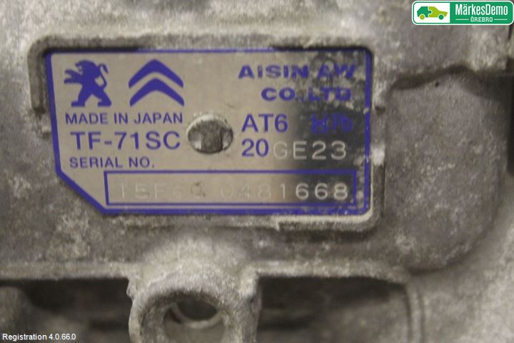 Peugeot 508 11-18 Gearkasse Automat