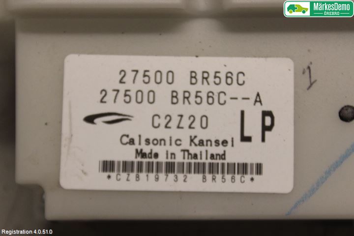 Nissan QASHQAI 10-14 Varme Ac Betjening-Display